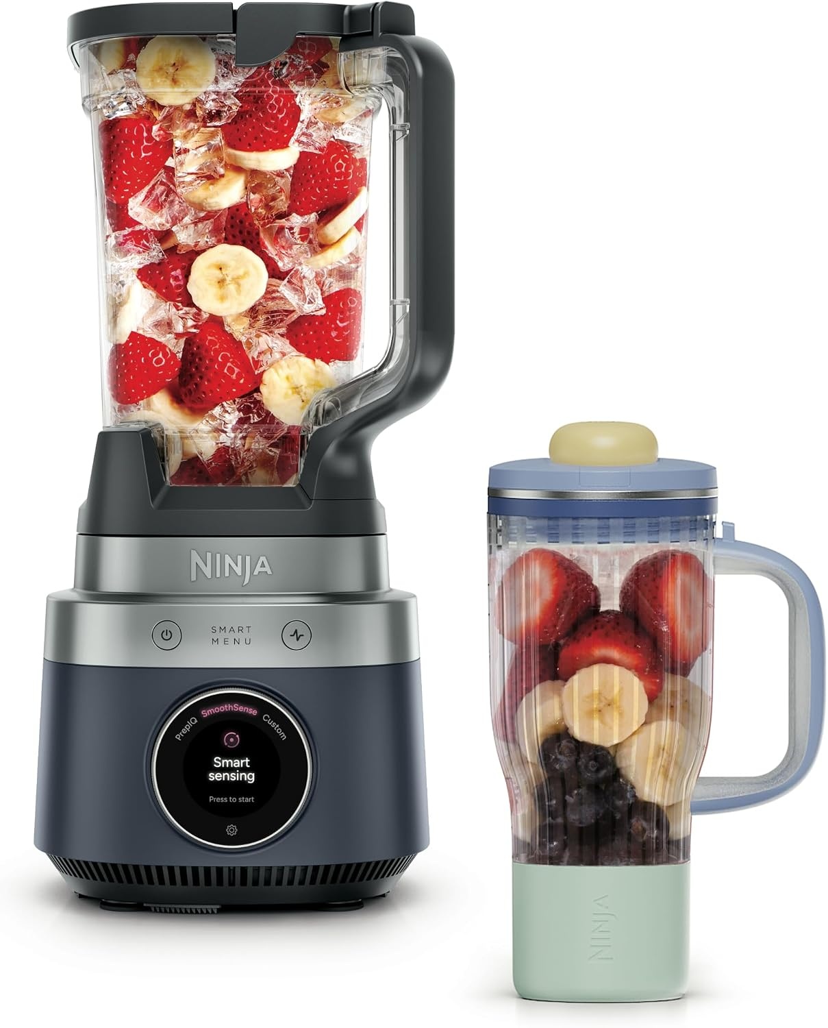 image:imageNinja CrushBOSS 2in1 Blender amp Tumbler 1850PW Onyx LB301BKMidnight Blue