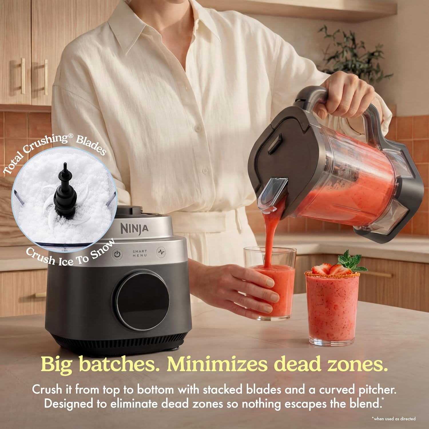 image:imageNinja CrushBOSS 2in1 Blender amp Tumbler 1850PW Onyx LB301BKMocha