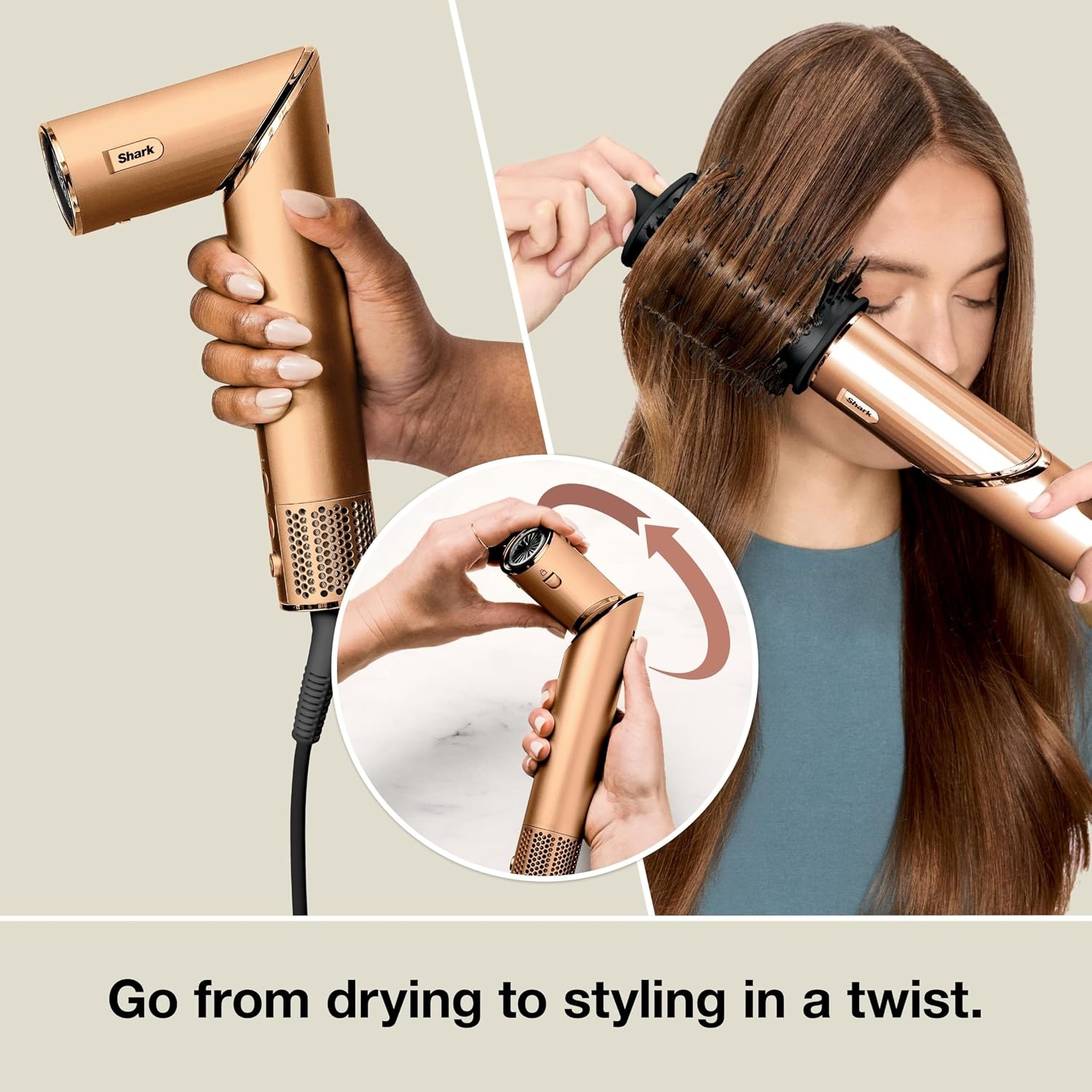 image:imageShark FlexStyle Air MultiStyler amp Drying System Coanda Copper HD433CPFlexstyleCopper