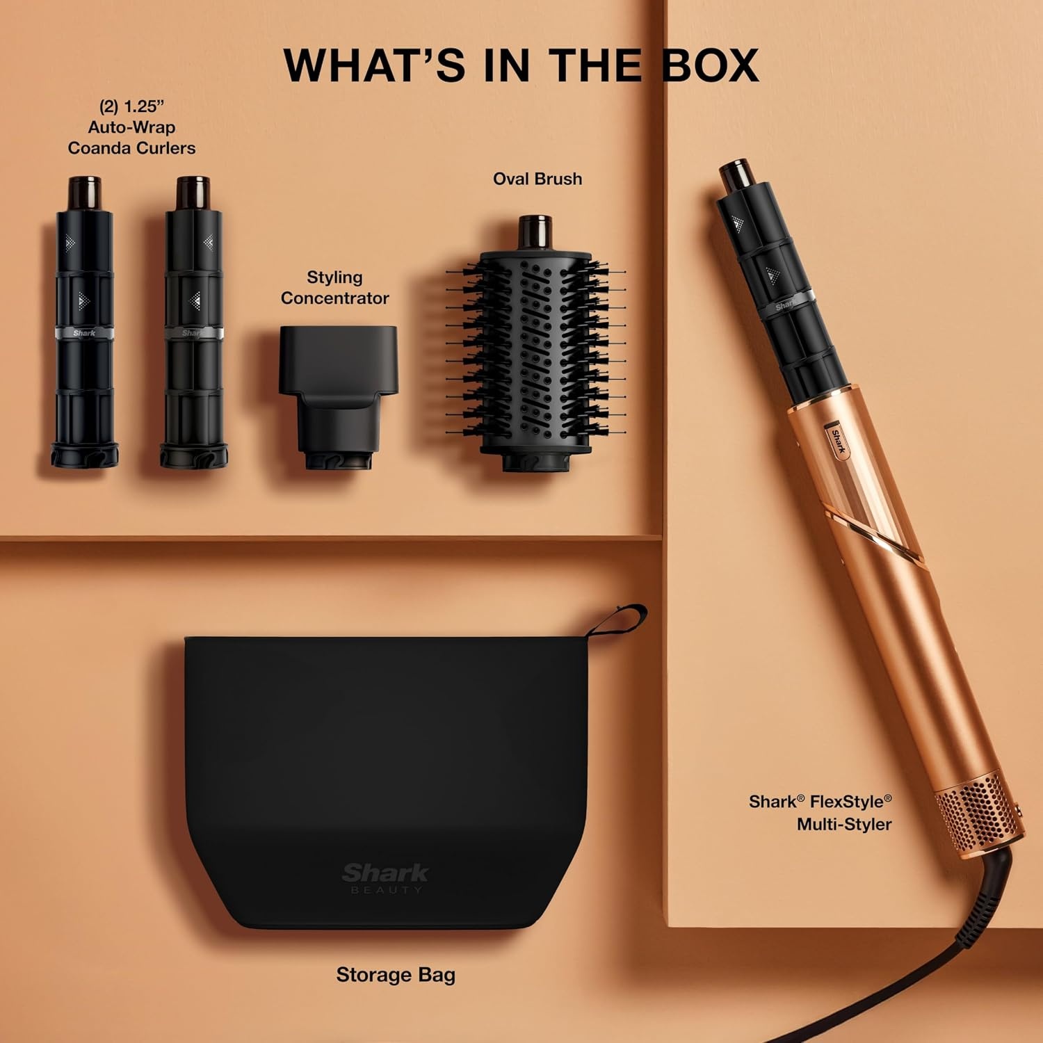 image:imageShark FlexStyle Air MultiStyler amp Drying System Coanda Copper HD433CPFlexstyleCopper