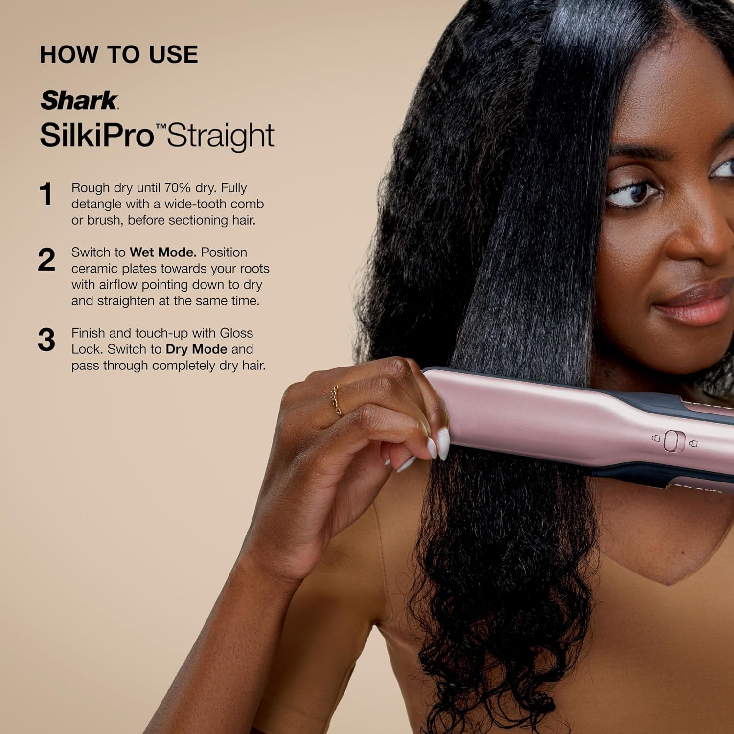 image:imageShark FlexStyle Glam CeramicPowerful Air StylingDrying System HD6051SPKCurly Coily Hair Pink