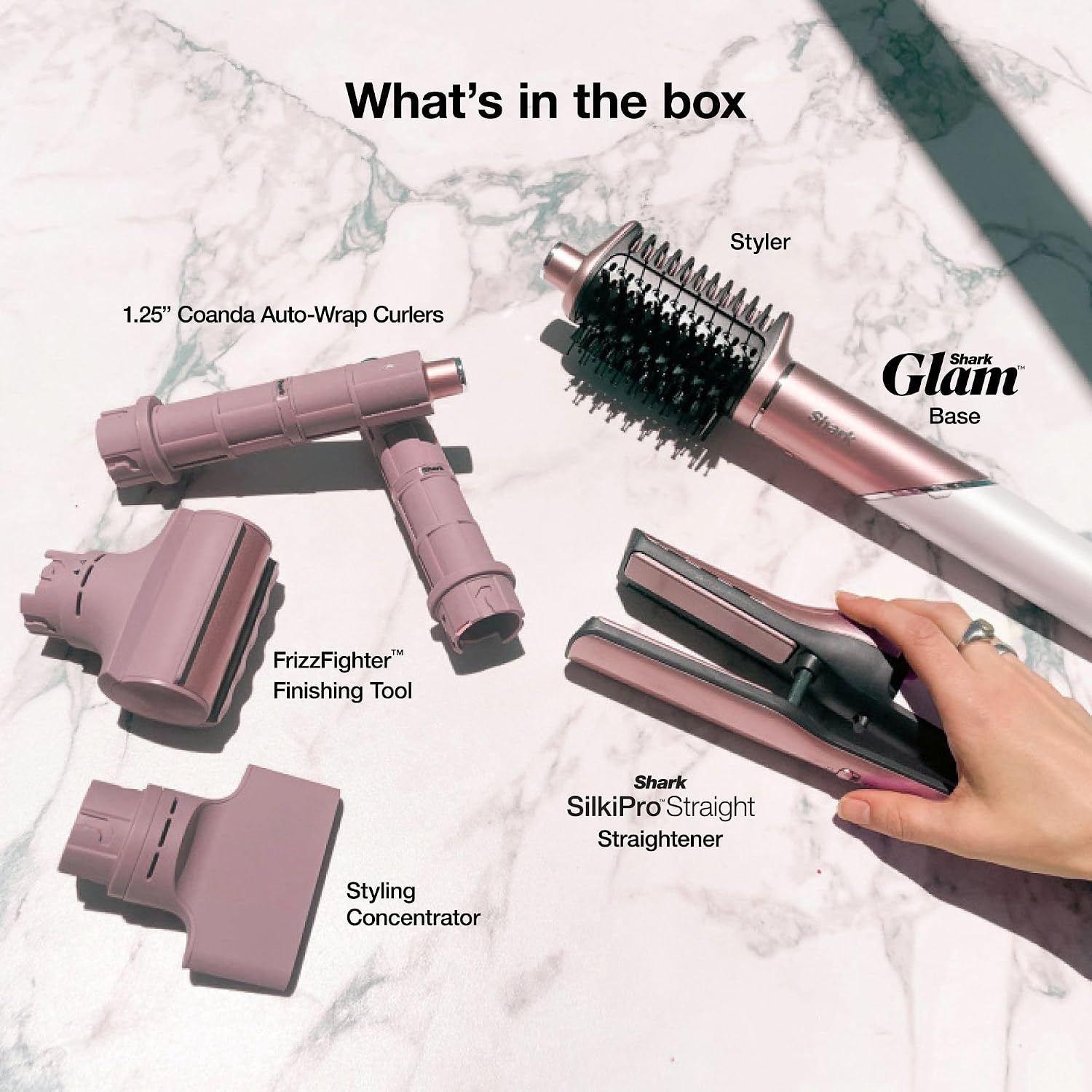 image:imageShark FlexStyle Glam CeramicPowerful Air StylingDrying System HD6051SPKStraight Wavy Hair Pink