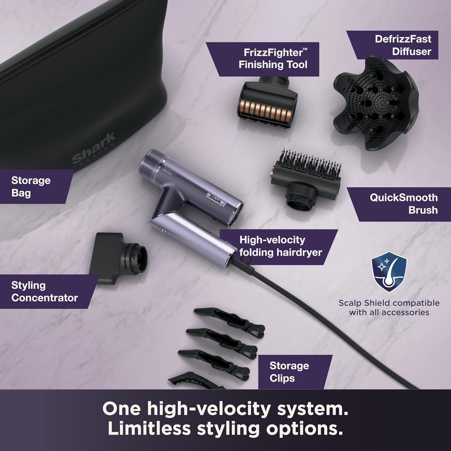 image:imageShark SpeedStyle Hair Dryer 3 Styling Tools Fine to Medium Hair HD331Limited Edition SpeedStyle Pro Flex