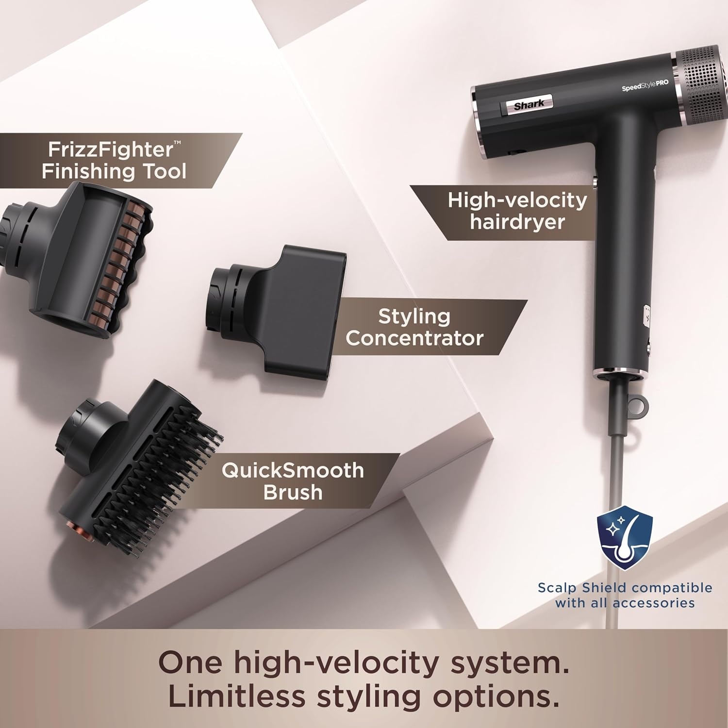 image:imageShark SpeedStyle Hair Dryer 3 Styling Tools Fine to Medium Hair HD331SpeedStyle ProStraight Wavy Hair