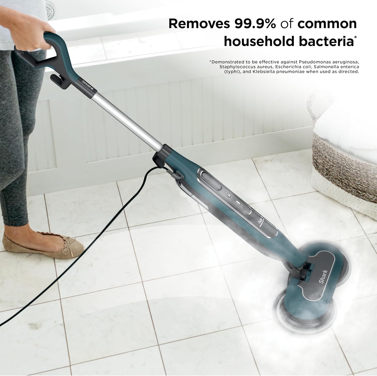 image:imageShark Steam amp Scrub Hard Floor Steam Mop Teal S8002BRNSteam Scrub 2pad