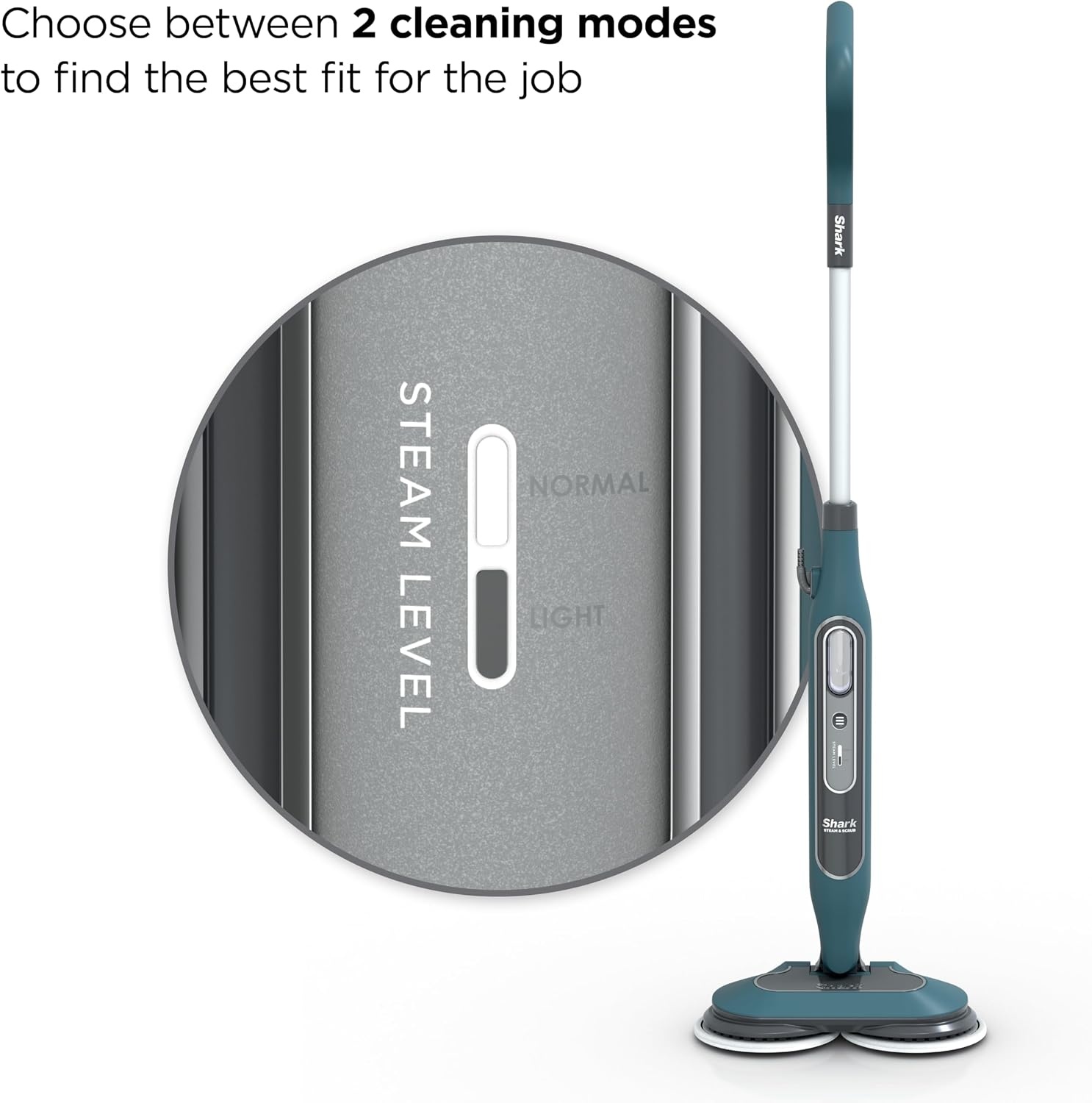 image:imageShark Steam amp Scrub Hard Floor Steam Mop Teal S8002BRNSteam Scrub 2pad