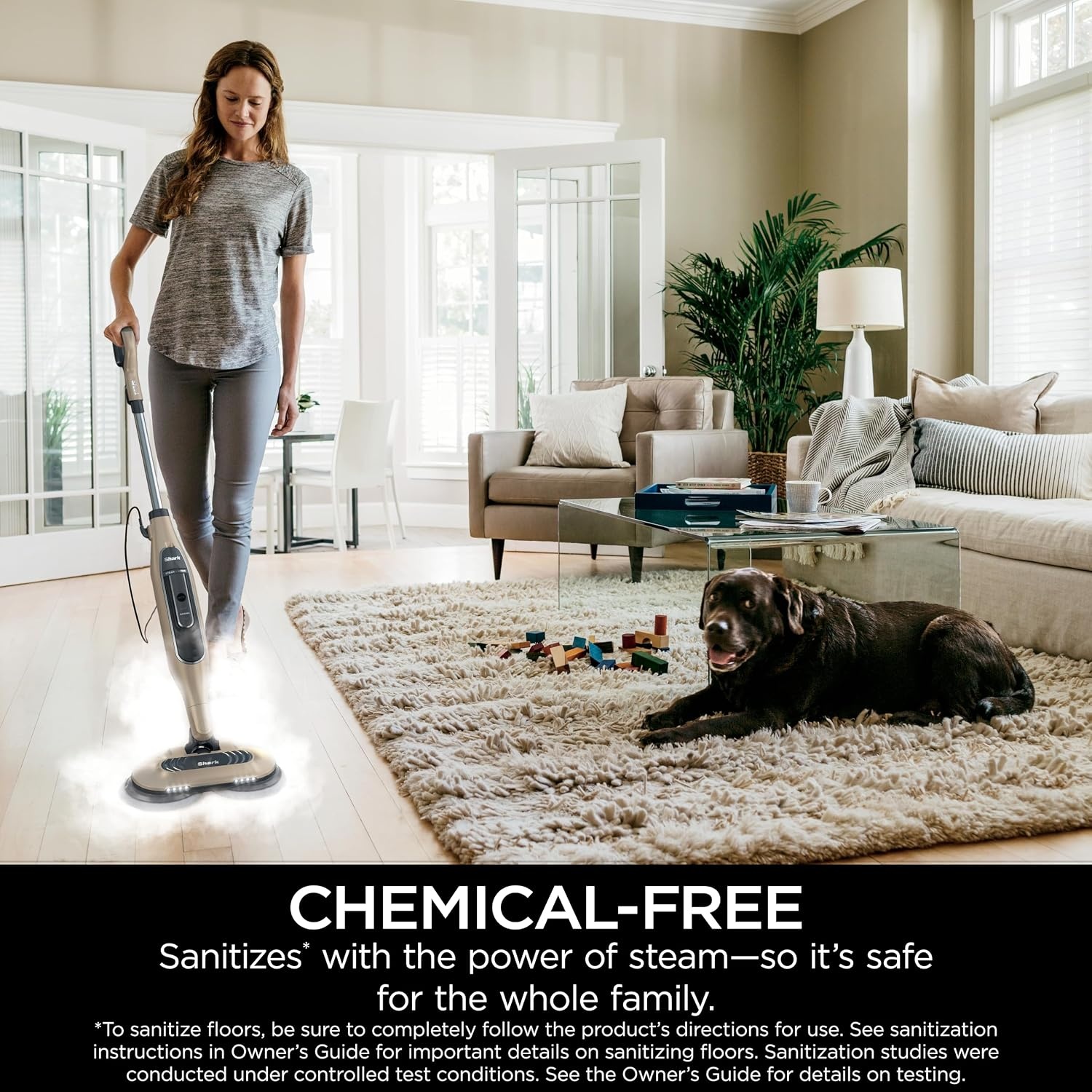 image:imageShark Steam amp Scrub Hard Floor Steam Mop Teal S8002BRNSteam Scrub