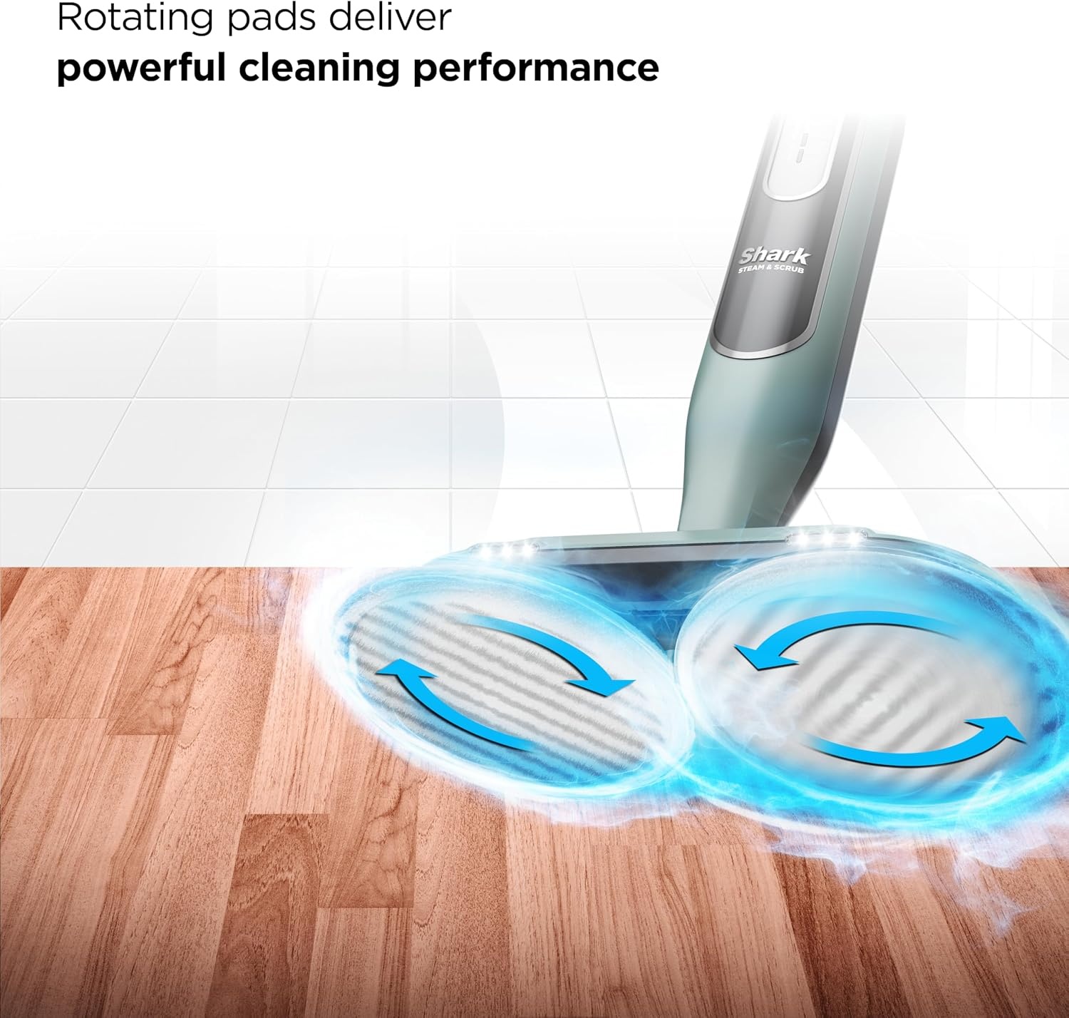 image:imageShark Steam amp Scrub Hard Floor Steam Mop Teal S8002BRNSteam Scrub 4pad