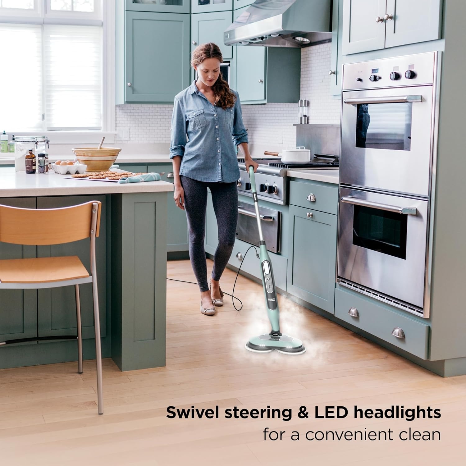 image:imageShark Steam amp Scrub Hard Floor Steam Mop Teal S8002BRNSteam Scrub 4pad