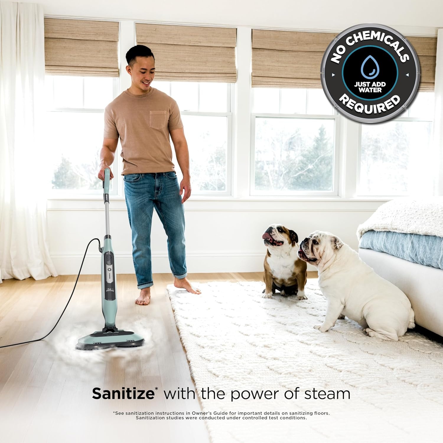 image:imageShark Steam amp Scrub Hard Floor Steam Mop Teal S8002BRNSteam Scrub 4pad
