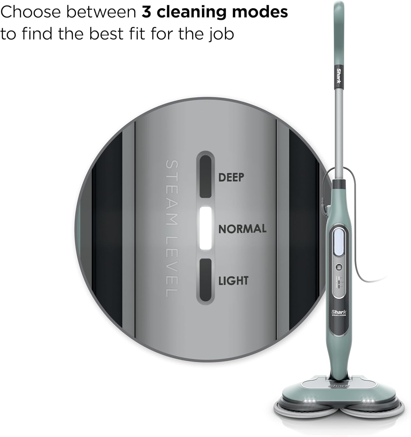 image:imageShark Steam amp Scrub Hard Floor Steam Mop Teal S8002BRNSteam Scrub 4pad