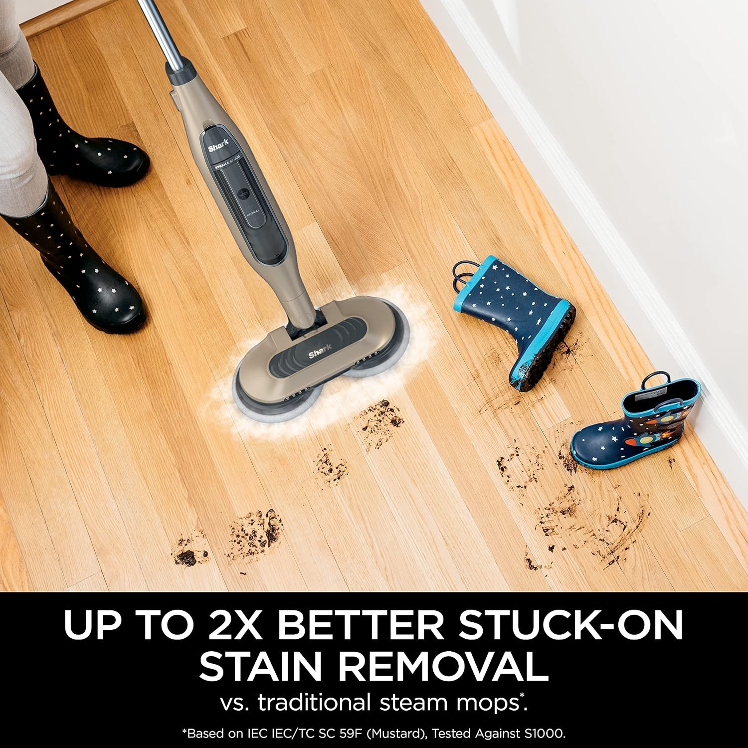 image:imageShark Steam amp Scrub Hard Floor Steam Mop Teal S8002BRNSteam Scrub