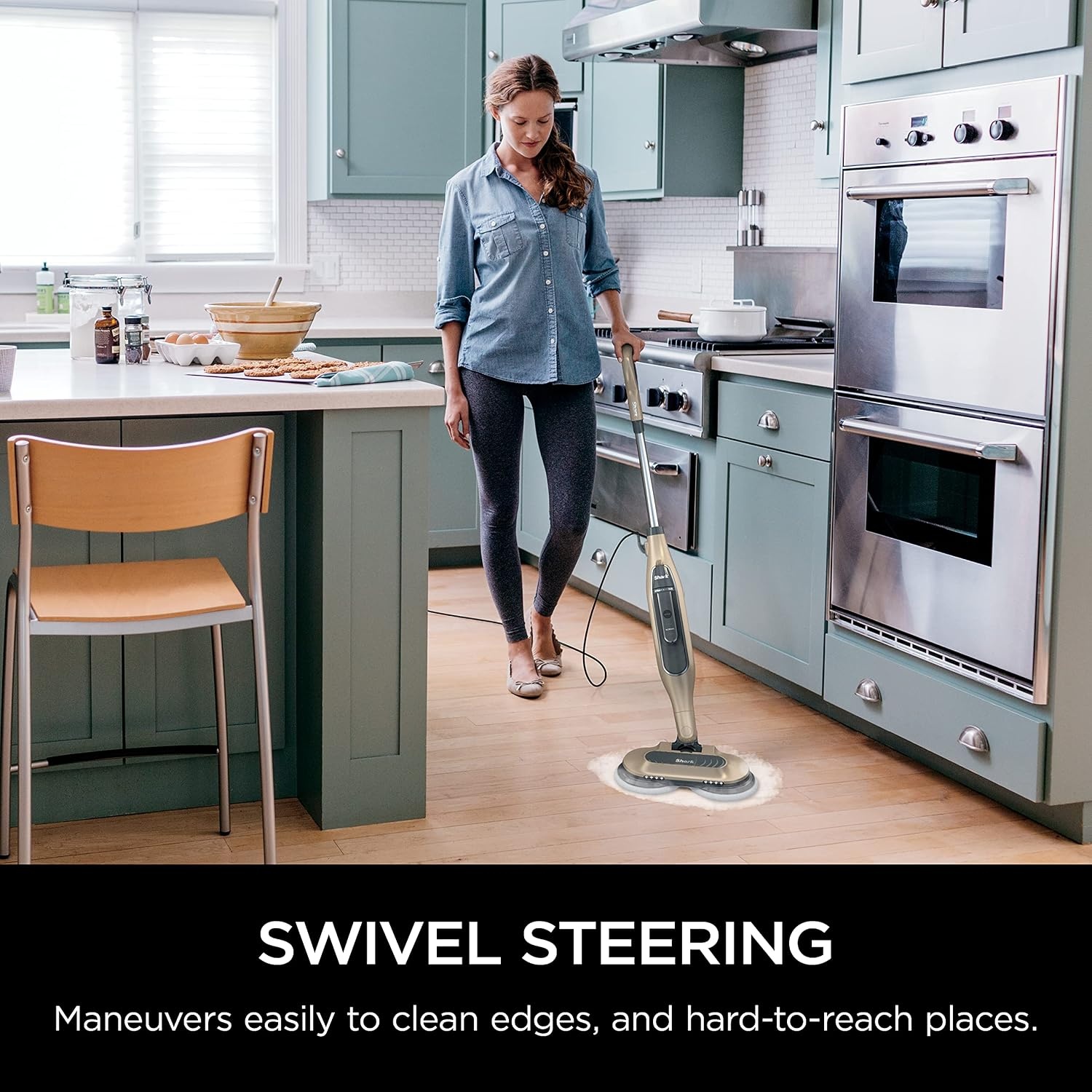 image:imageShark Steam amp Scrub Hard Floor Steam Mop Teal S8002BRNSteam Scrub