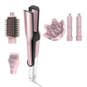 Shark FlexStyle Glam, Ceramic+Powerful Air Styling+Drying System, HD6051SPK(Curly & Coily Hair (Pink))
