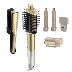 Shark FlexStyle Glam, Ceramic+Powerful Air Styling+Drying System, HD6051SPK(Straight & Wavy Hair (Gold))