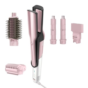Shark FlexStyle Glam, Ceramic+Powerful Air Styling+Drying System, HD6051SPK(Straight & Wavy Hair (Pink))