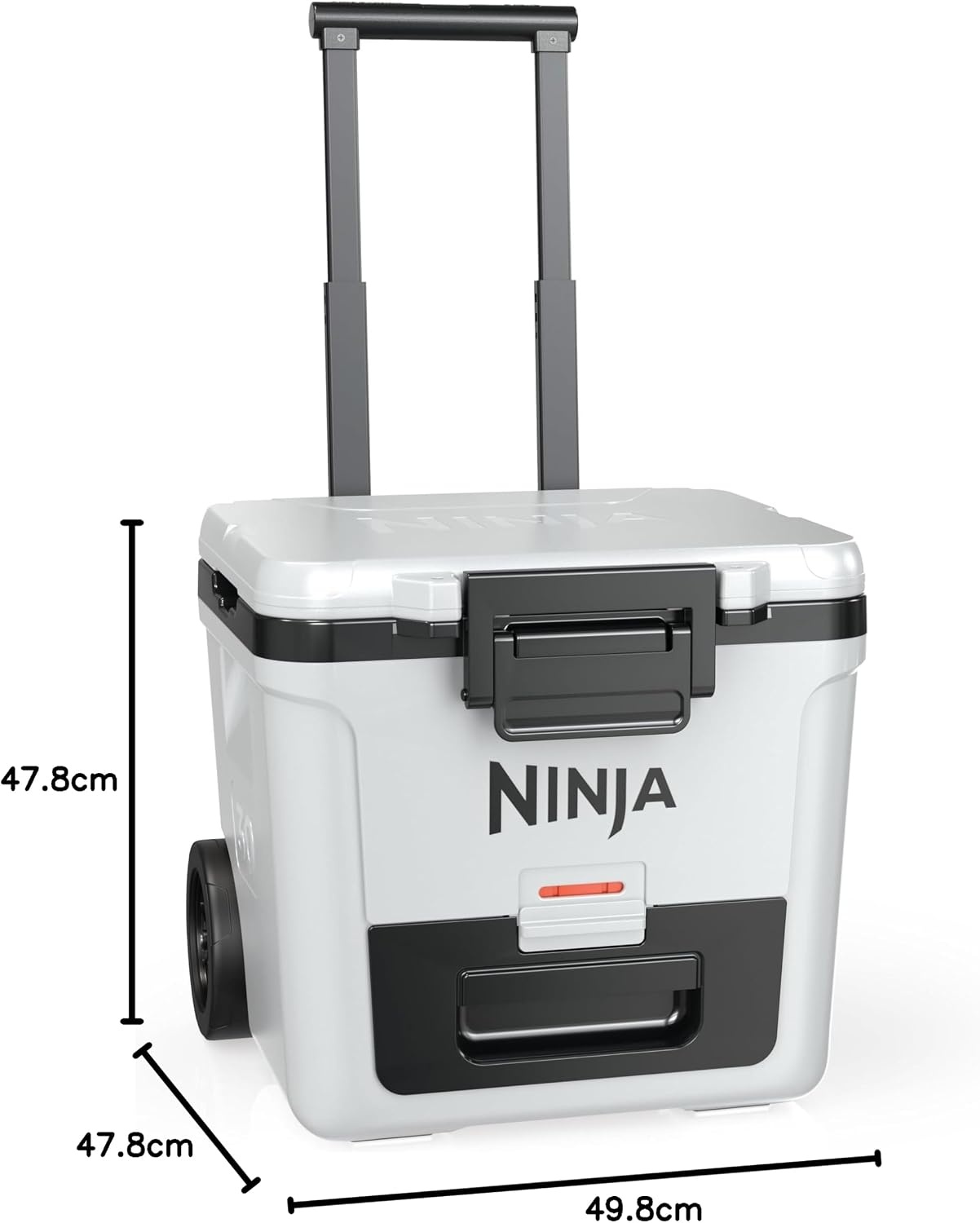 image:imageNinja FrostVault HeavyDuty Insulated Cool Box Wheeled Premium Cooler with Dry Zone Integrated FridgeTemp Dry Storage Drawer Keeps Ice for Days Ideal for Picnics Camping and FestivalsWhite