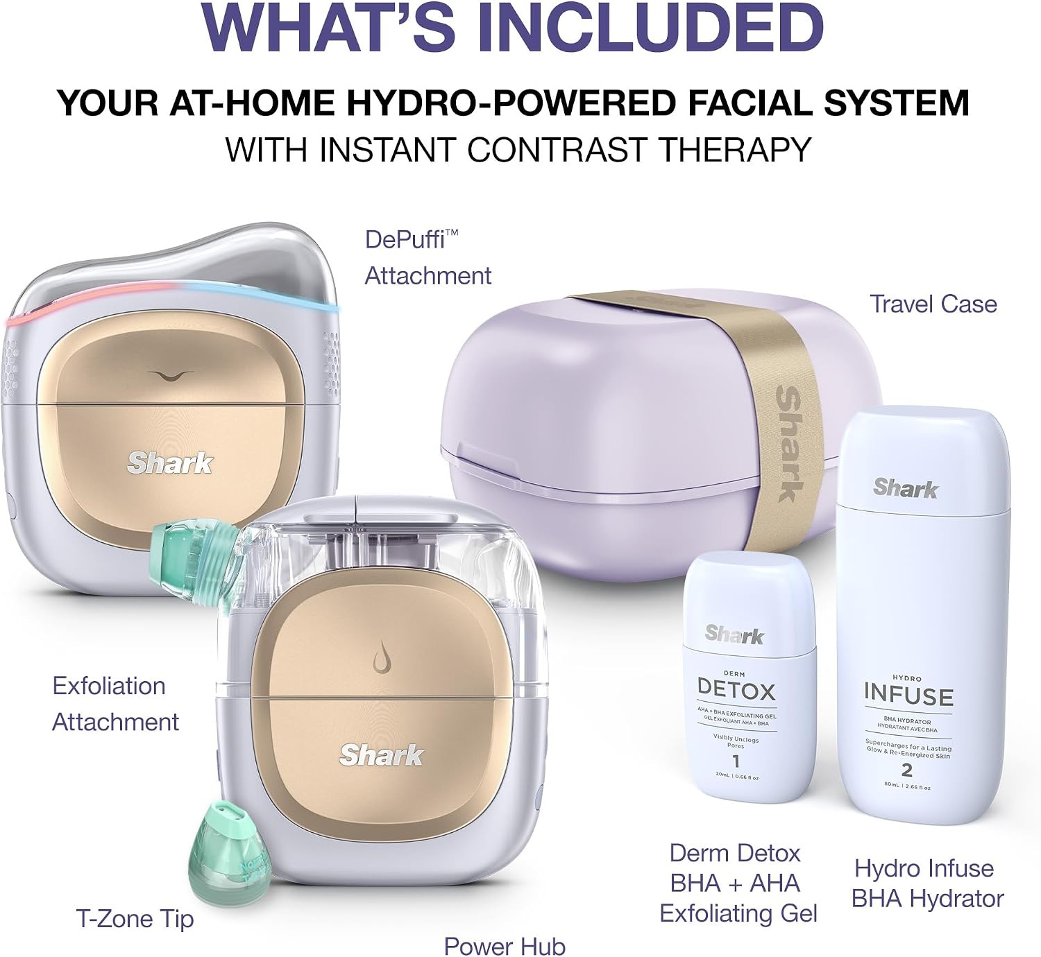 image:imageShark FacialPro Glow DePuffi 2in1 Facial amp Contrast Therapy FH320PLFacialpro Glow Depuffi Lilac