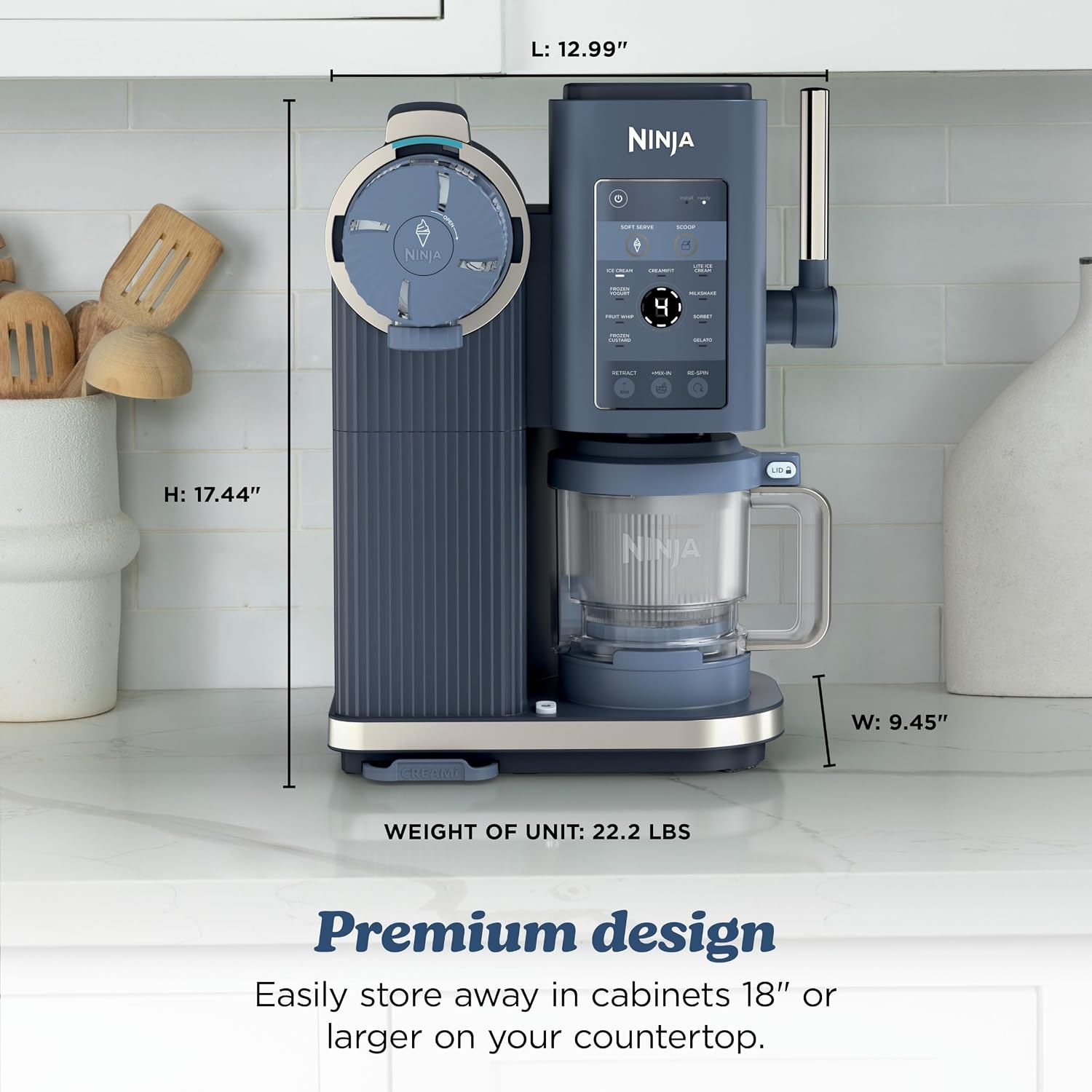 image:imageNinja Creami Scoop amp Swirl 13in1 Ice Cream and Soft Serve Maker NC701BRCREAMi Scoop Swirl Navy