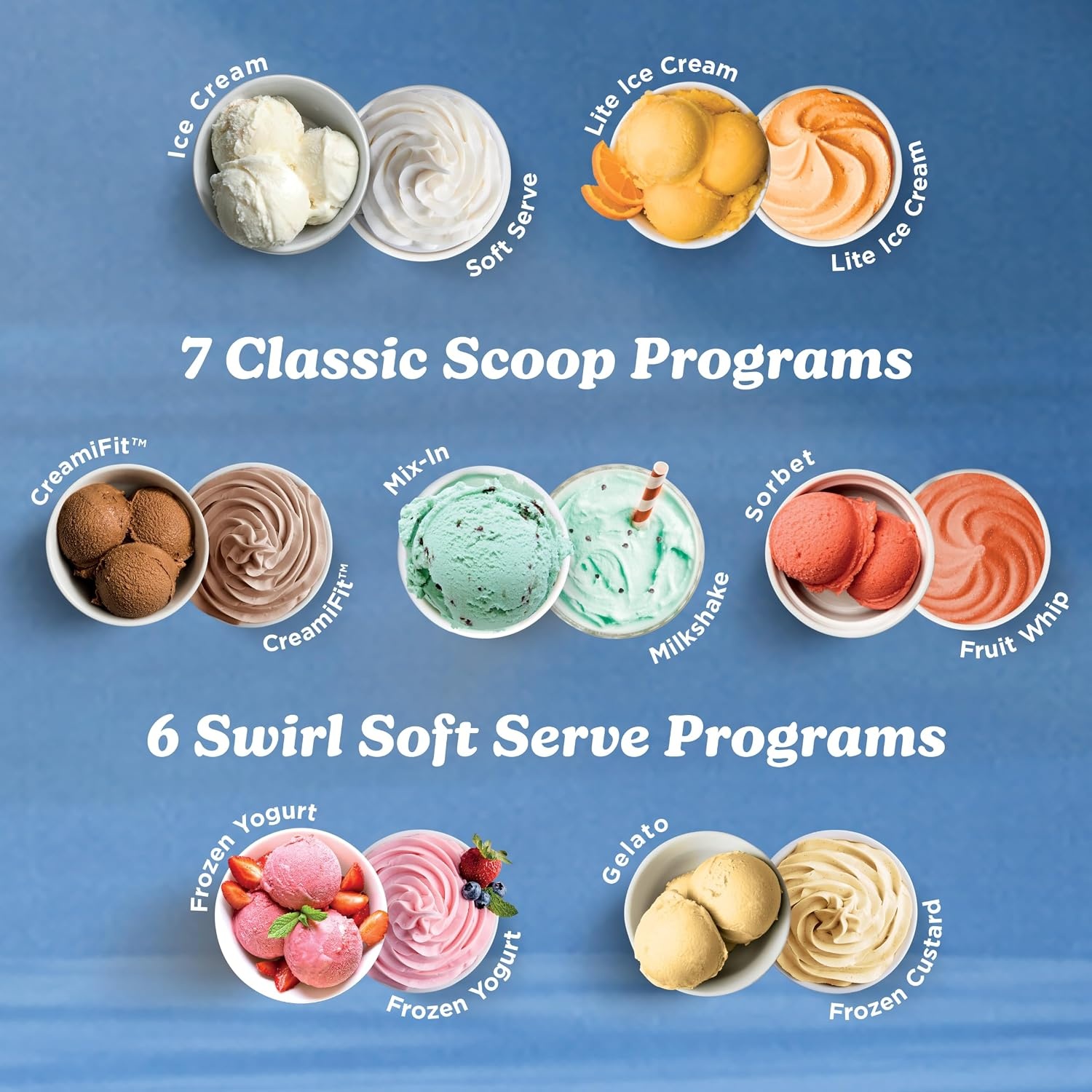 image:imageNinja Creami Scoop amp Swirl 13in1 Ice Cream and Soft Serve Maker NC701BRCREAMi Scoop Swirl Navy