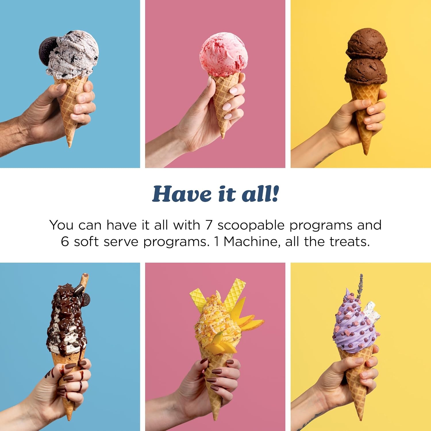 image:imageNinja Creami Scoop amp Swirl 13in1 Ice Cream and Soft Serve Maker NC701BRCREAMi Scoop Swirl Navy