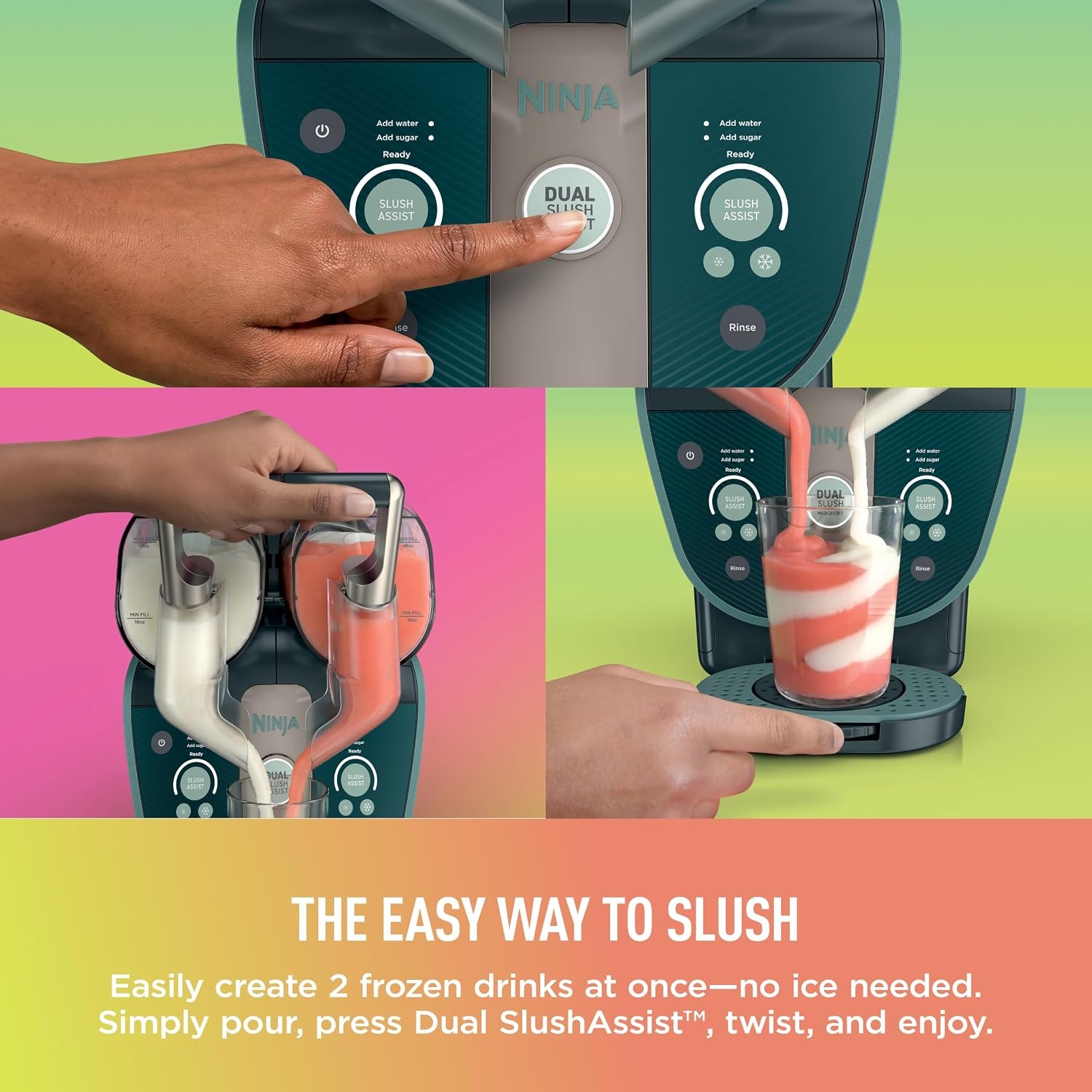 image:imageNinja SLUSHi Smart Frozen Drink Maker SlushAisst Techonology FS351BLGreen