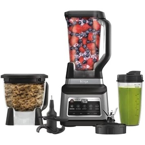 Ninja BN800 Professional Plus Kitchen System, 1400 WP, 5 Functions for Smoothies, Chopping, Dough & More with Auto IQ, 72-oz.* Blender Pitcher, 64-oz. Processor Bowl, 24-oz. To-Go Cup, Grey (Renewed)