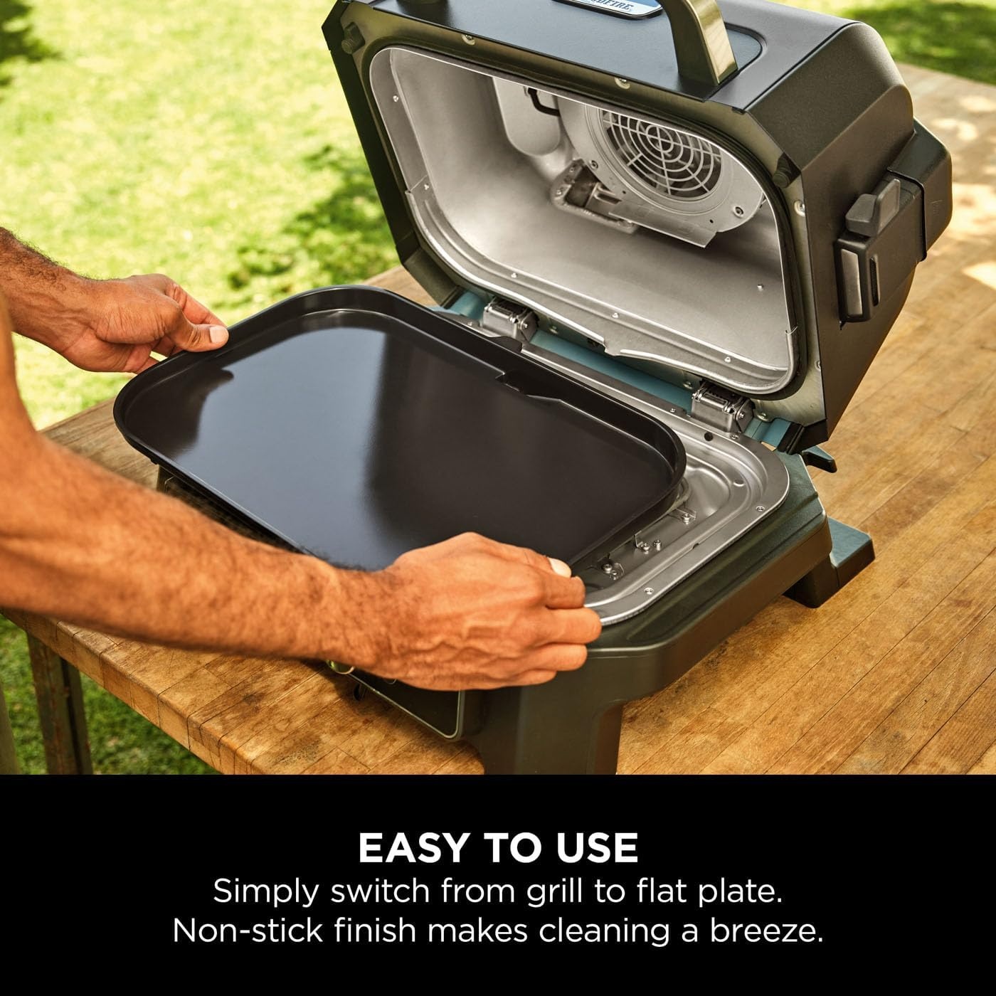 image:imageNinja Woodfire XL Flat Plate NonStick Flat Top BBQ Griddle Plate123 x 17 x 178