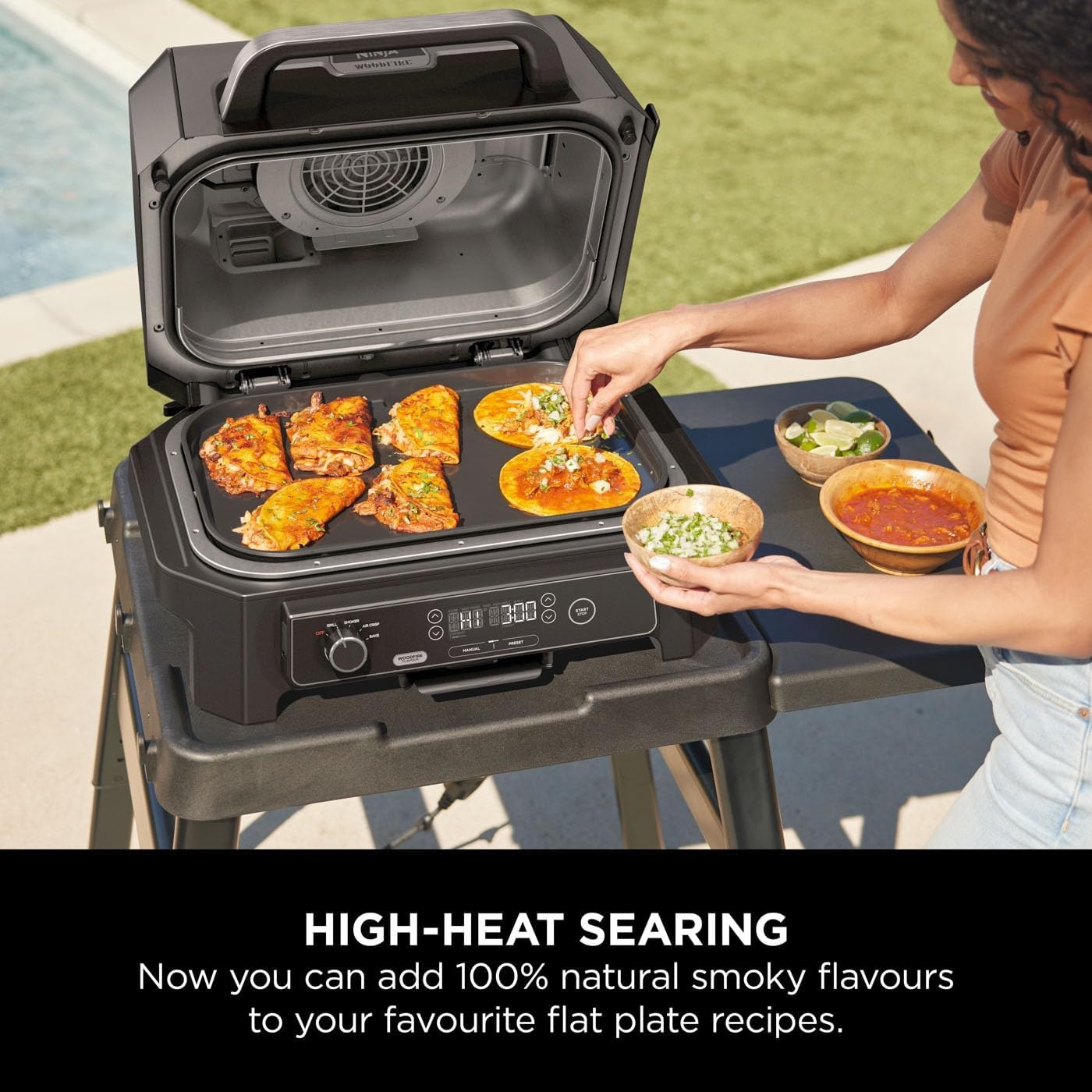 image:imageNinja Woodfire XL Flat Plate NonStick Flat Top BBQ Griddle Plate123 x 17 x 178