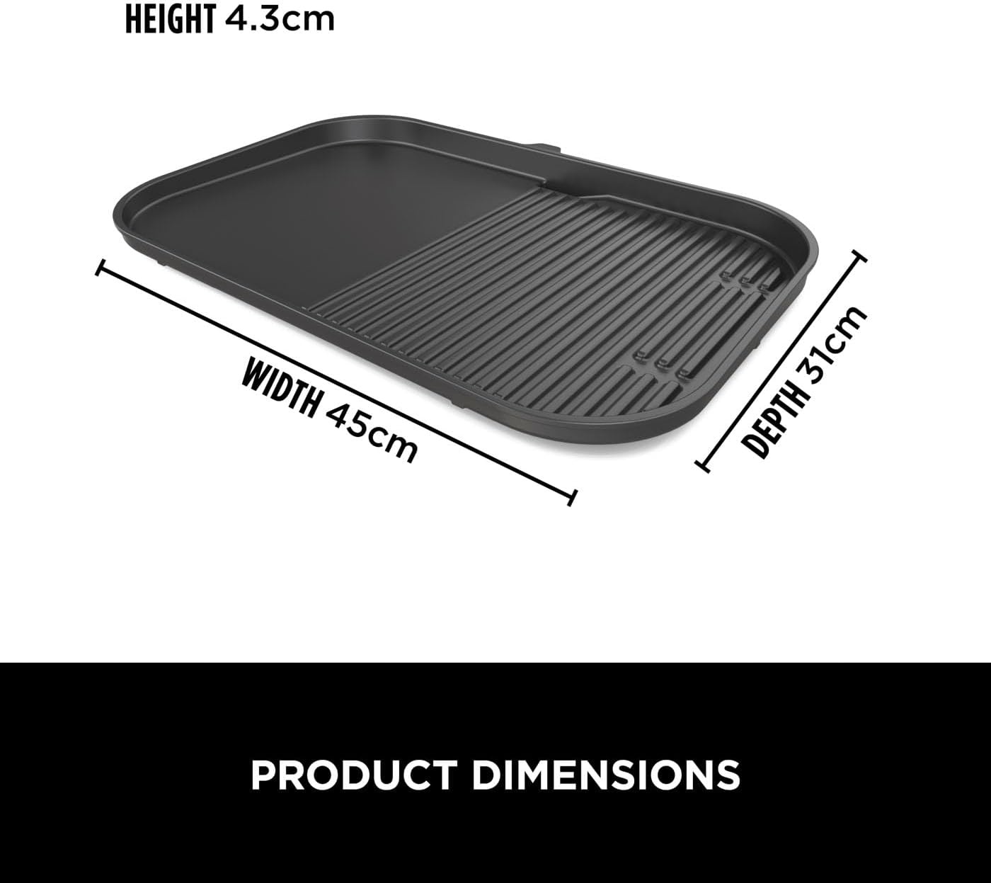 image:imageNinja Woodfire XL Flat Plate NonStick Flat Top BBQ Griddle PlateWoodFire BBQ Grill XL