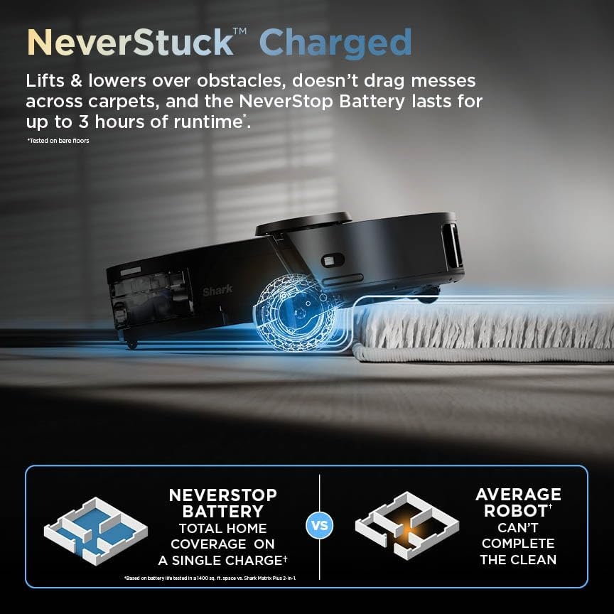 image:imageShark PowerDetect ThermaCharged NeverTouch Pro Robot Vacuum Black RV2920XEPowerDetect ThermaCharged Black