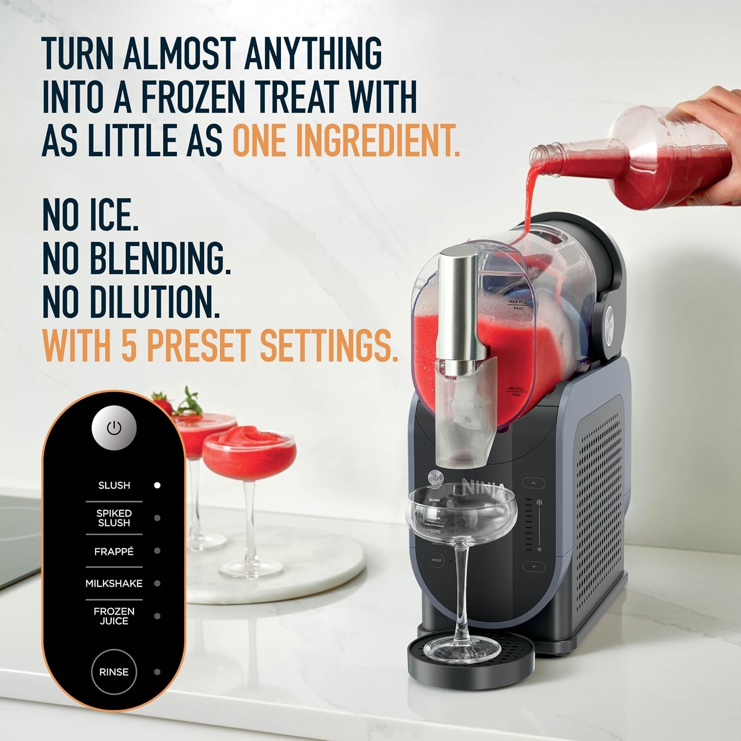 image:imageNinja SLUSHi Twist Smart Frozen Drink Maker with Dual SlushAssist FS701PUBlack