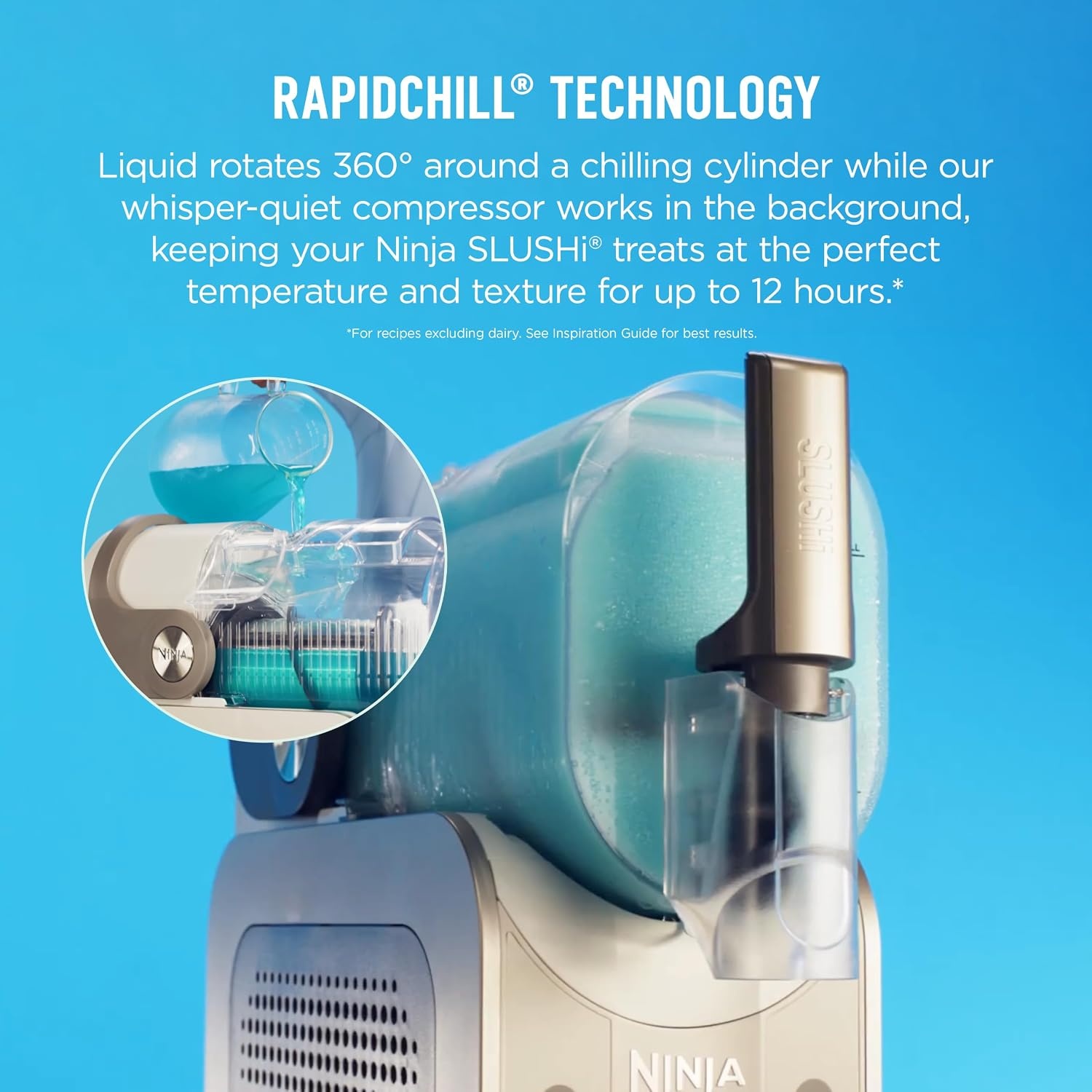 image:imageNinja SLUSHi Twist Smart Frozen Drink Maker with Dual SlushAssist FS701PUFrost Blue