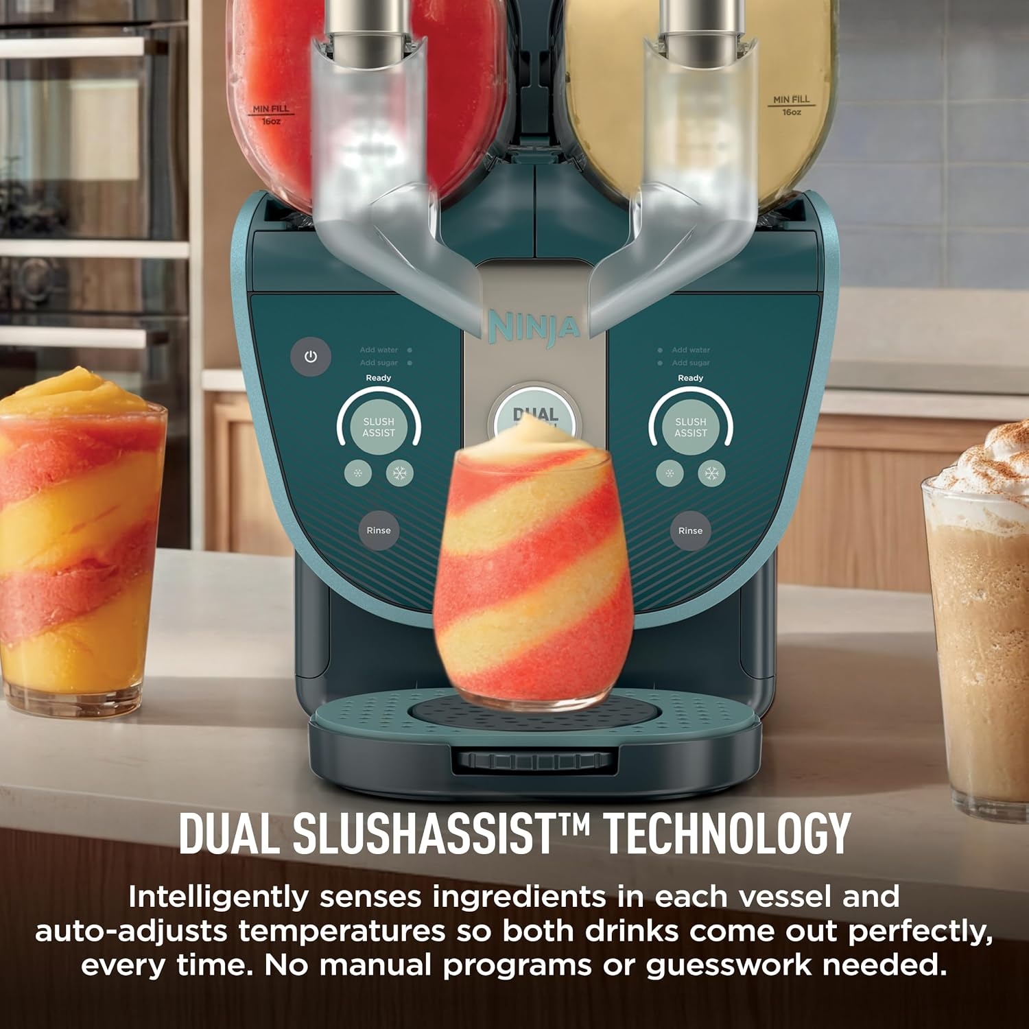 image:imageNinja SLUSHi Twist Smart Frozen Drink Maker with Dual SlushAssist FS701PUGreen