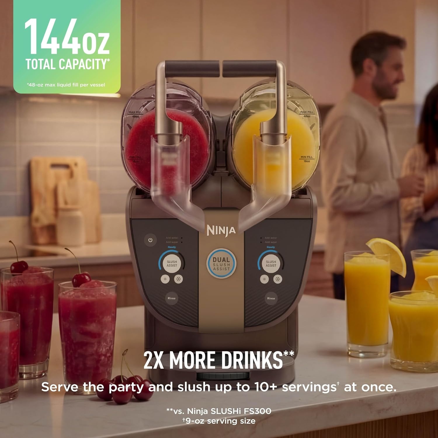 image:imageNinja SLUSHi Twist Smart Frozen Drink Maker with Dual SlushAssist FS701PUTaupe