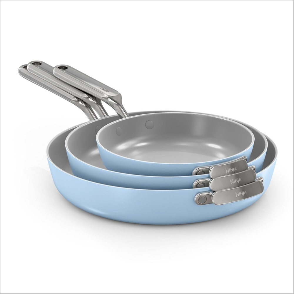 image:imageNinja NeverQuit 12Piece Ceramic Cookware Set Forest Sage CQ19012GN6Iceland Blue