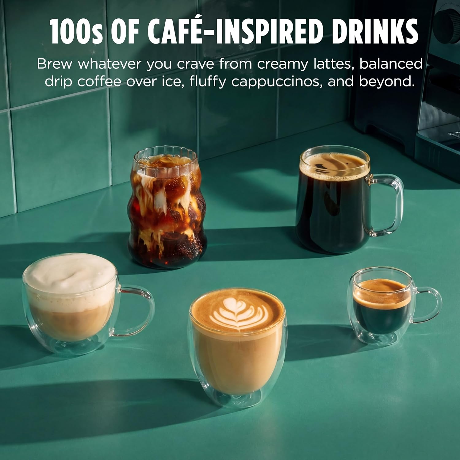image:imageNinja Luxe Caf Mini Plus with AutoFroth Espresso amp Drip Stainless ES351Luxe Caf Mini