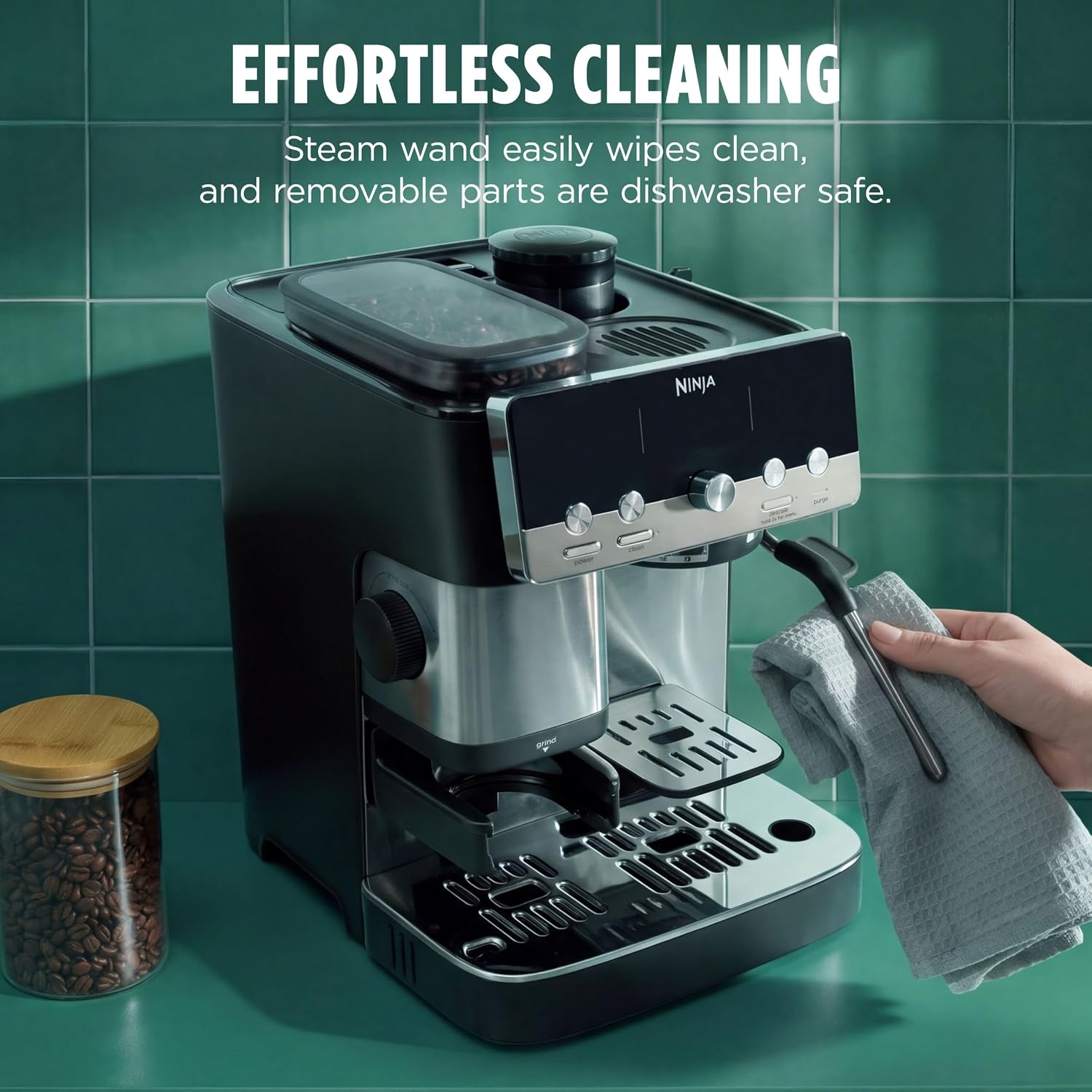 image:imageNinja Luxe Caf Mini Plus with AutoFroth Espresso amp Drip Stainless ES351Luxe Caf Mini