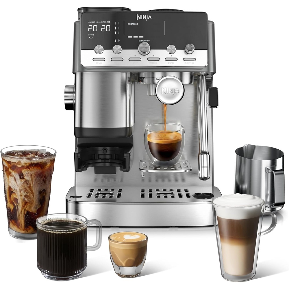 image:imageNinja Luxe Caf Mini Plus with AutoFroth Espresso amp Drip Stainless ES351Luxe Caf Mini Plus AutoFroth
