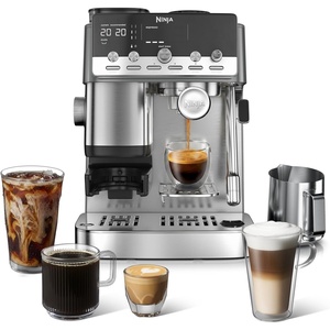 Ninja Luxe Café Mini Plus with AutoFroth, Espresso & Drip, Stainless, ES351(Luxe Café Mini Plus AutoFroth)