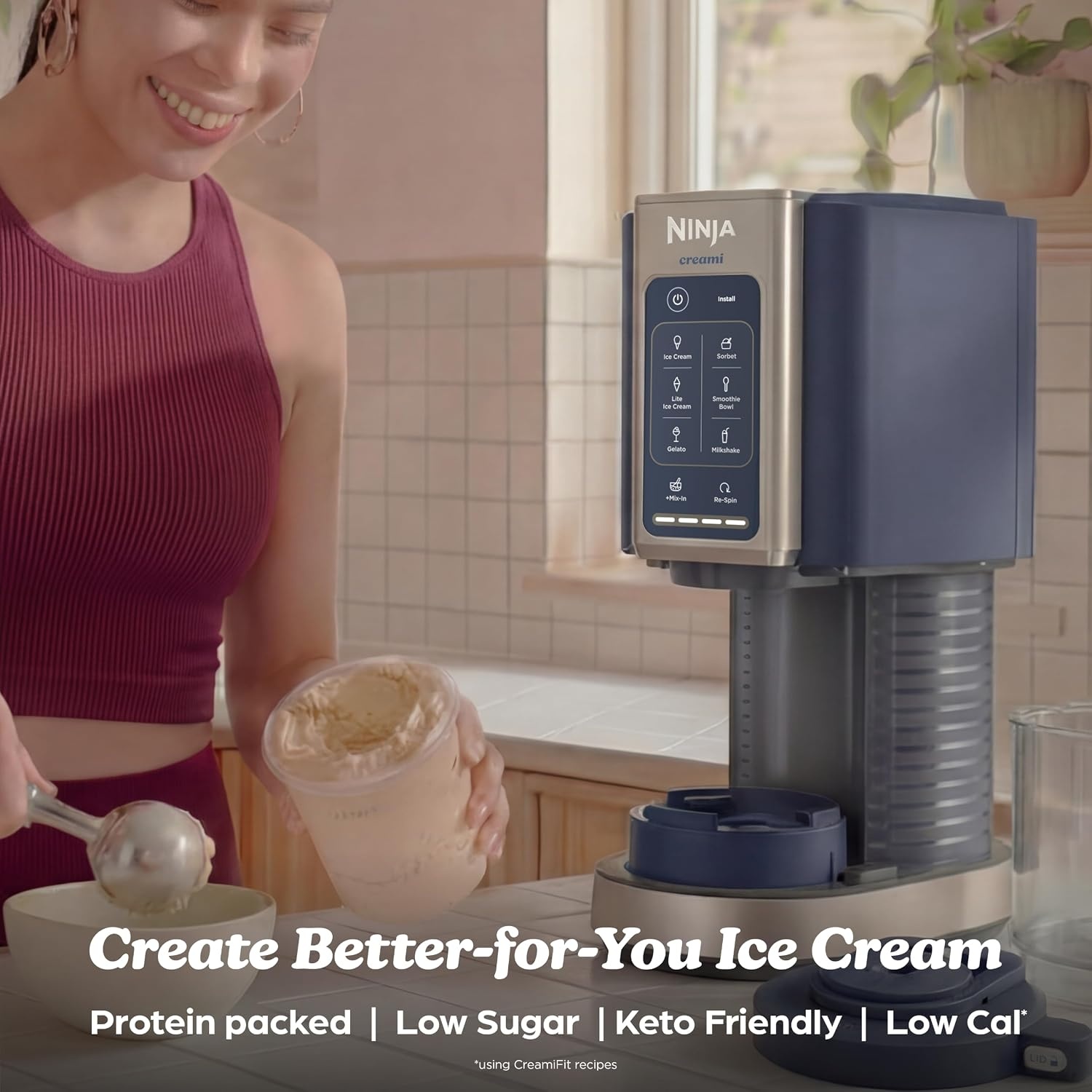 image:imageNinja Creami 7in1 Ice Cream Maker Plum NC351PUCREAMi 7in1 w 2 Pints Navy