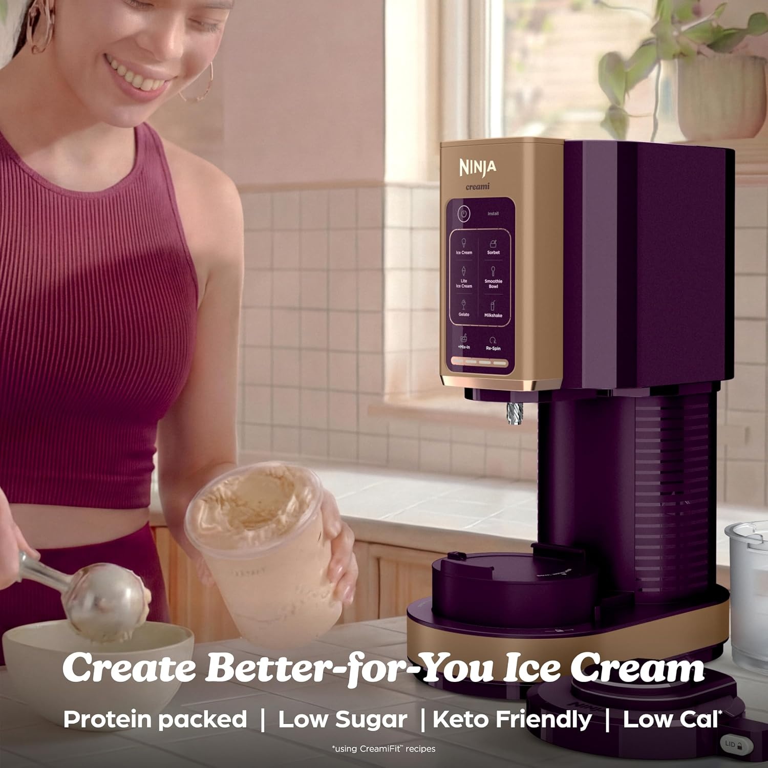 image:imageNinja Creami 7in1 Ice Cream Maker Plum NC351PUCREAMi 7in1 w 2 Pints Plum