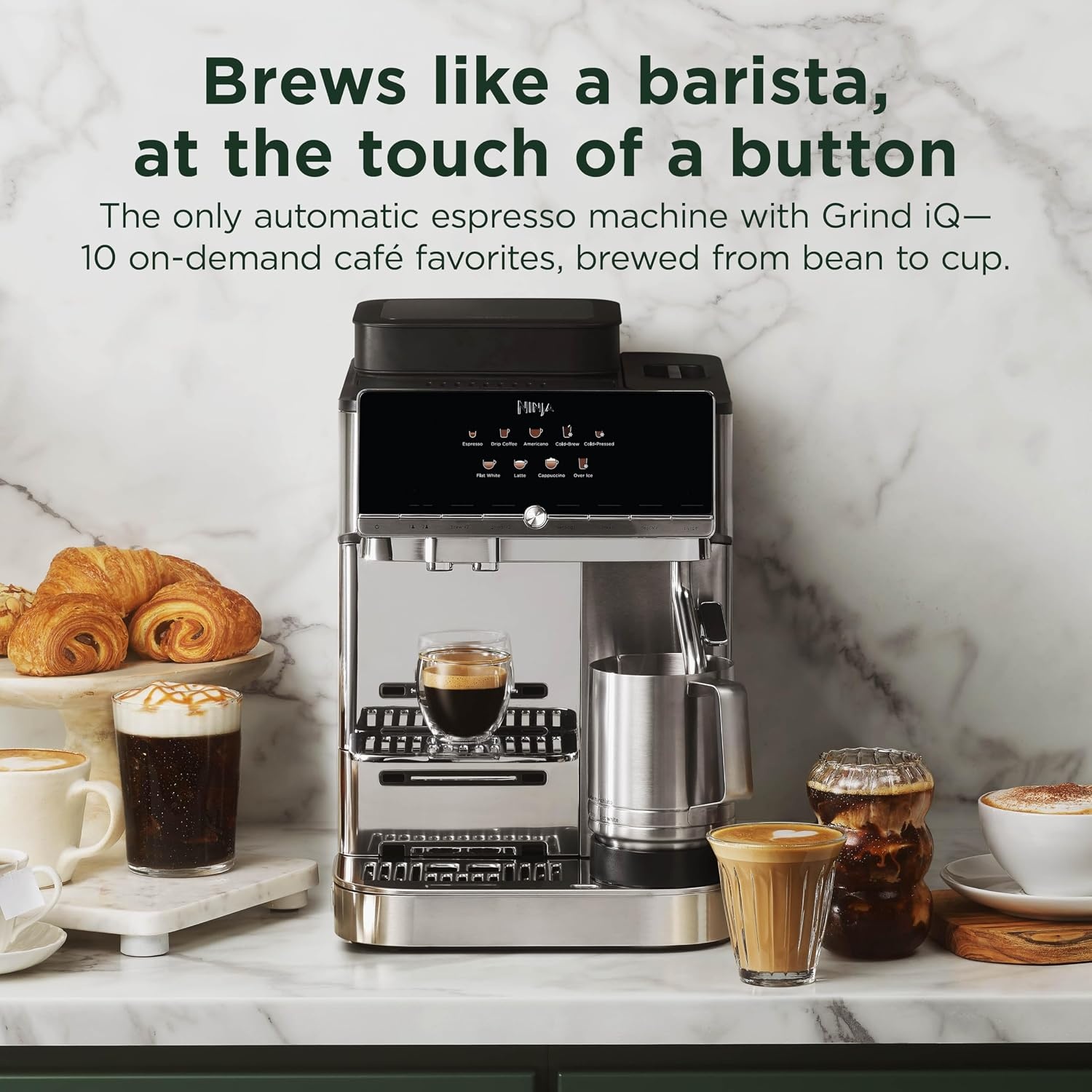 image:imageNinja AutoBarista Pro Fully Automatic Espresso 13 Drink Options AE1051AutoBarista Espresso 10 Drink Options