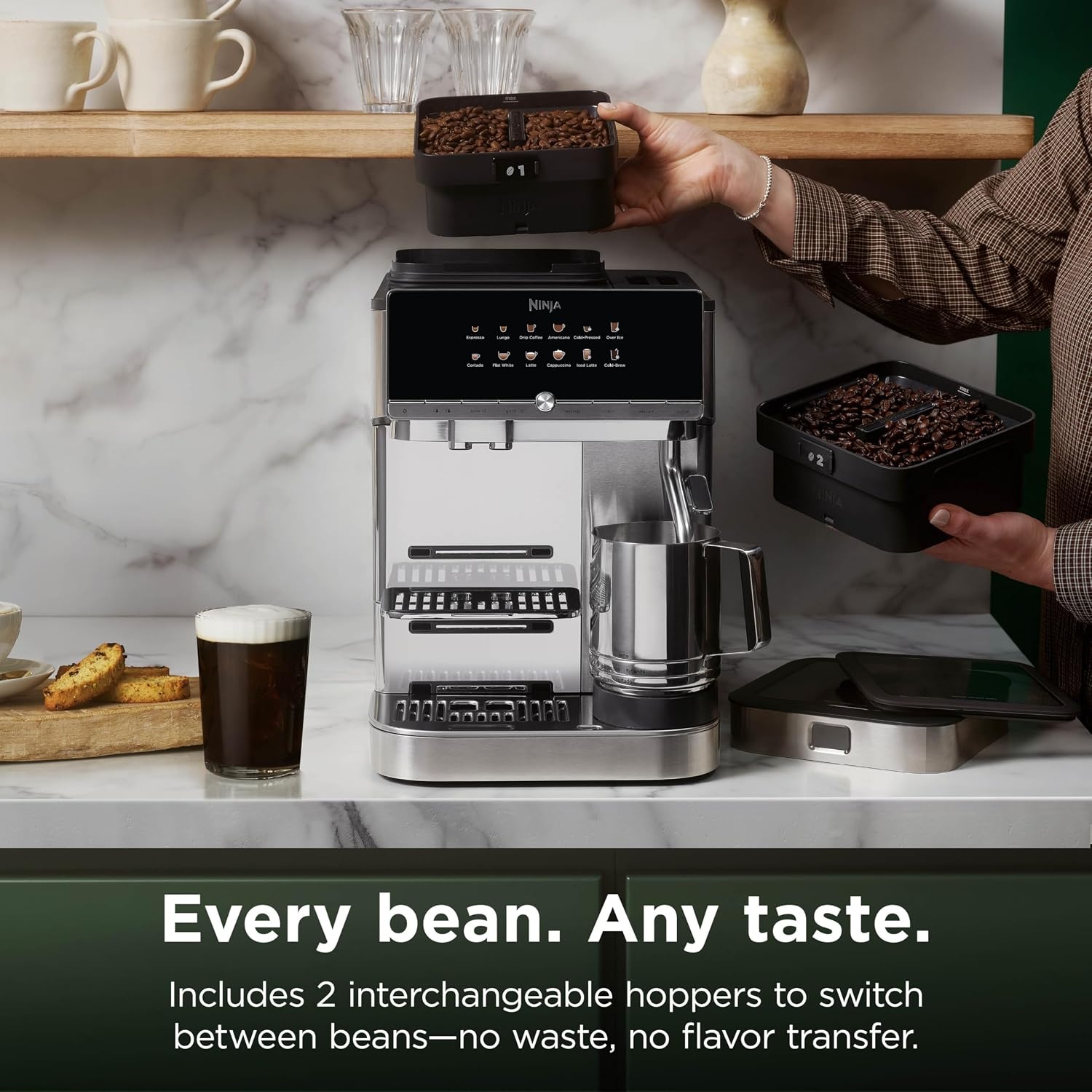 image:imageNinja AutoBarista Pro Fully Automatic Espresso 13 Drink Options AE1051AutoBarista Espresso 13 Drink Options