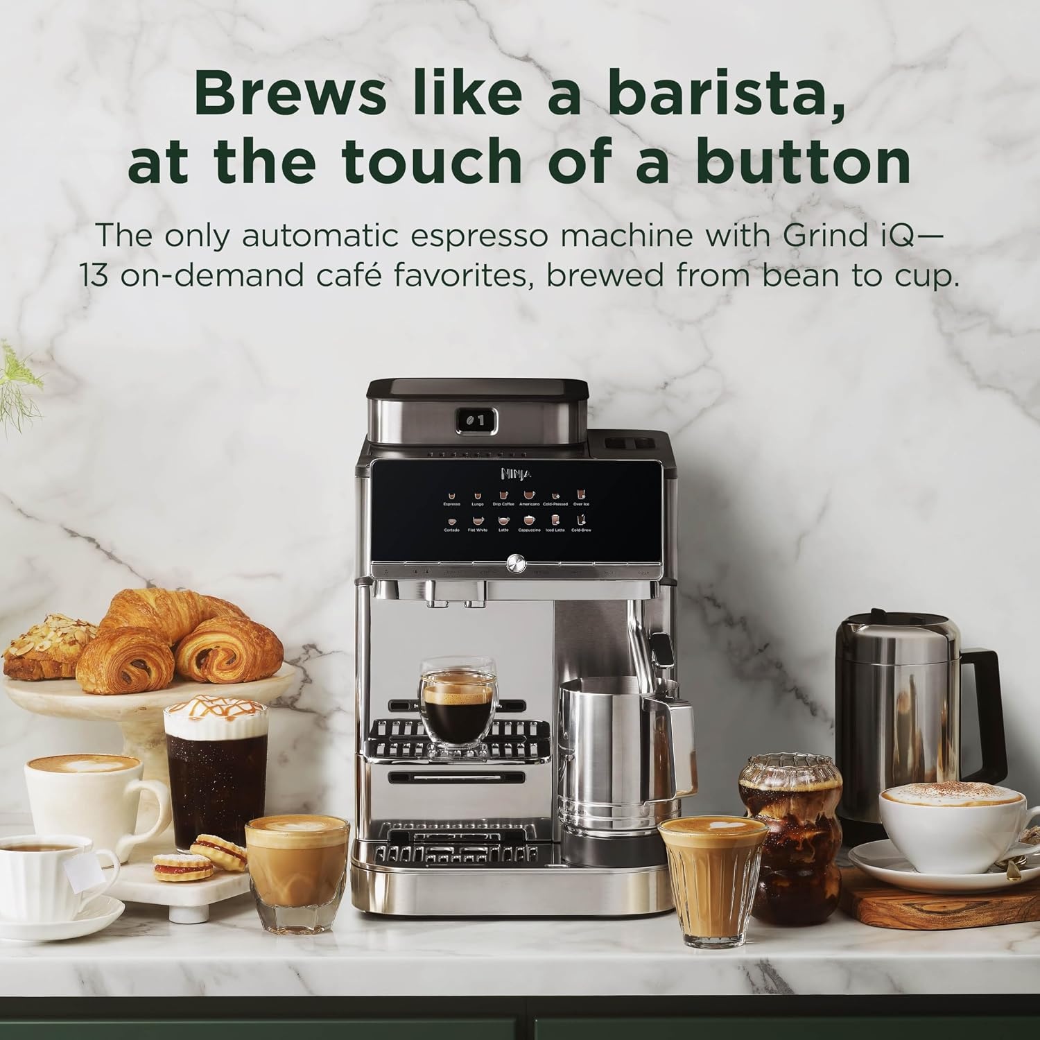image:imageNinja AutoBarista Pro Fully Automatic Espresso 13 Drink Options AE1051AutoBarista Espresso 13 Drink Options