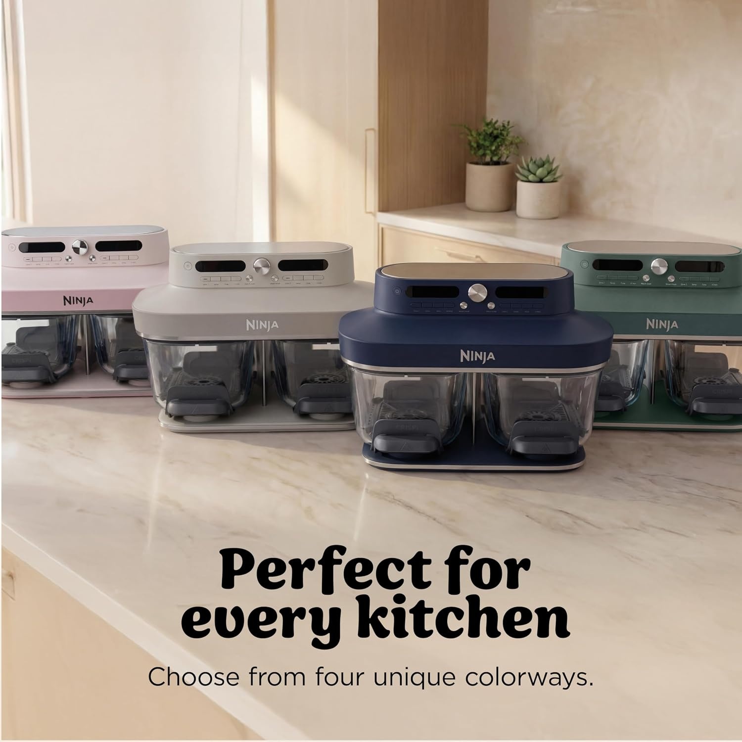 image:imageNinja Crispi DualZone Glass Countertop Air Fryer Vista Green DD101GN2Cyberspace