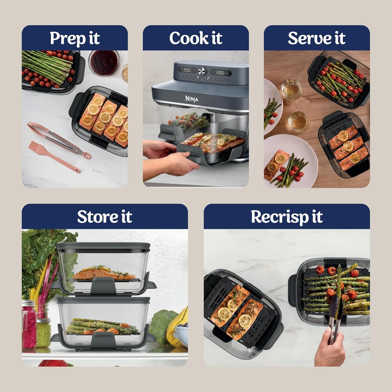 image:imageNinja Crispi DualZone Glass Countertop Air Fryer Vista Green DD101GN2Cyberspace