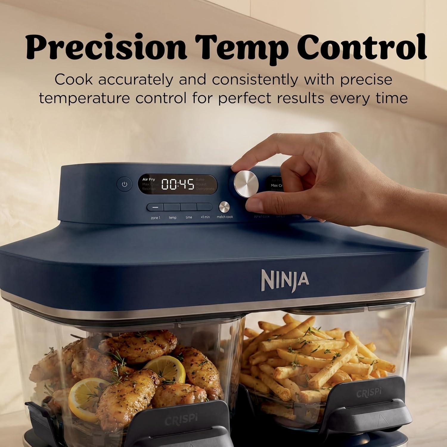 image:imageNinja Crispi DualZone Glass Countertop Air Fryer Vista Green DD101GN2Cyberspace
