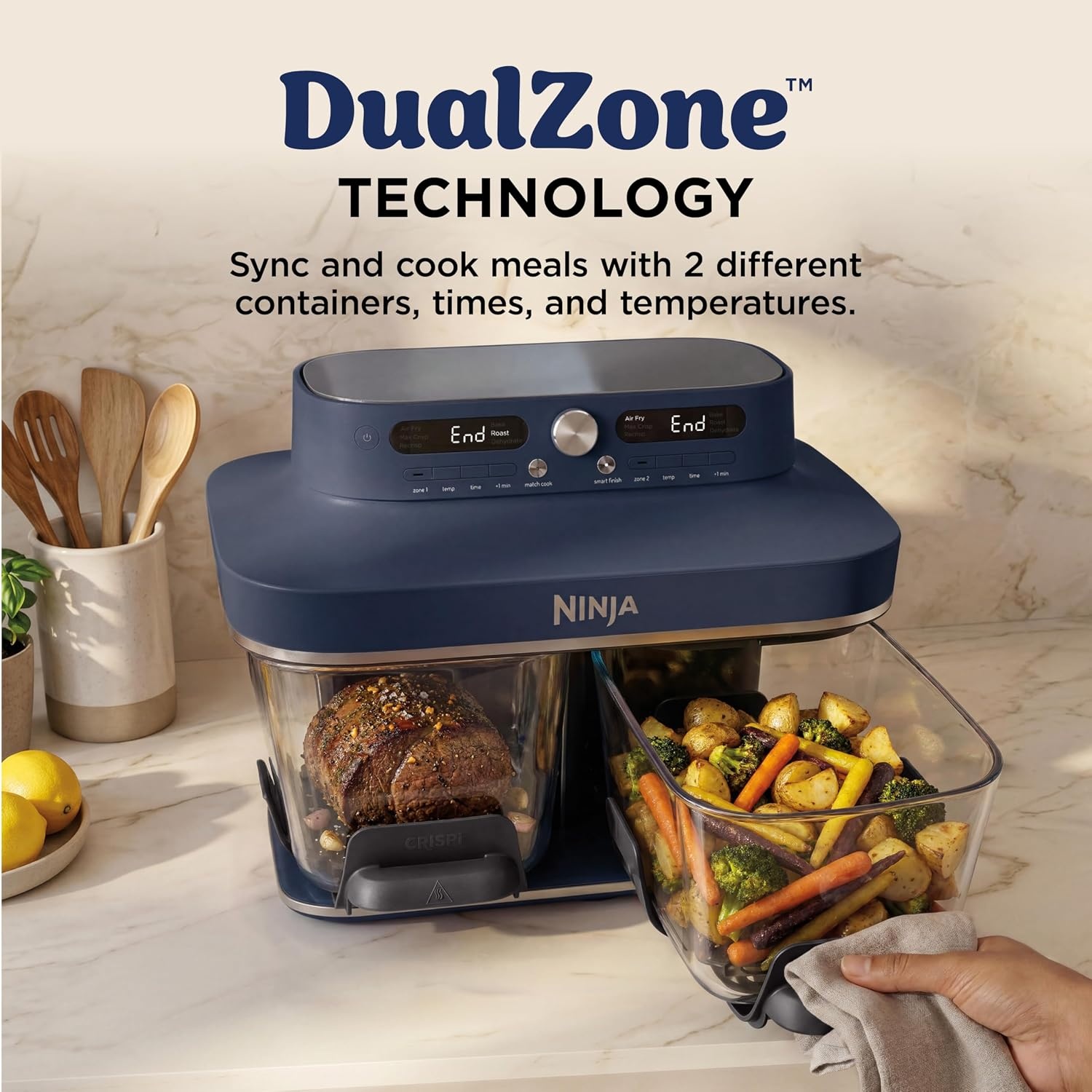 image:imageNinja Crispi DualZone Glass Countertop Air Fryer Vista Green DD101GN2Cyberspace