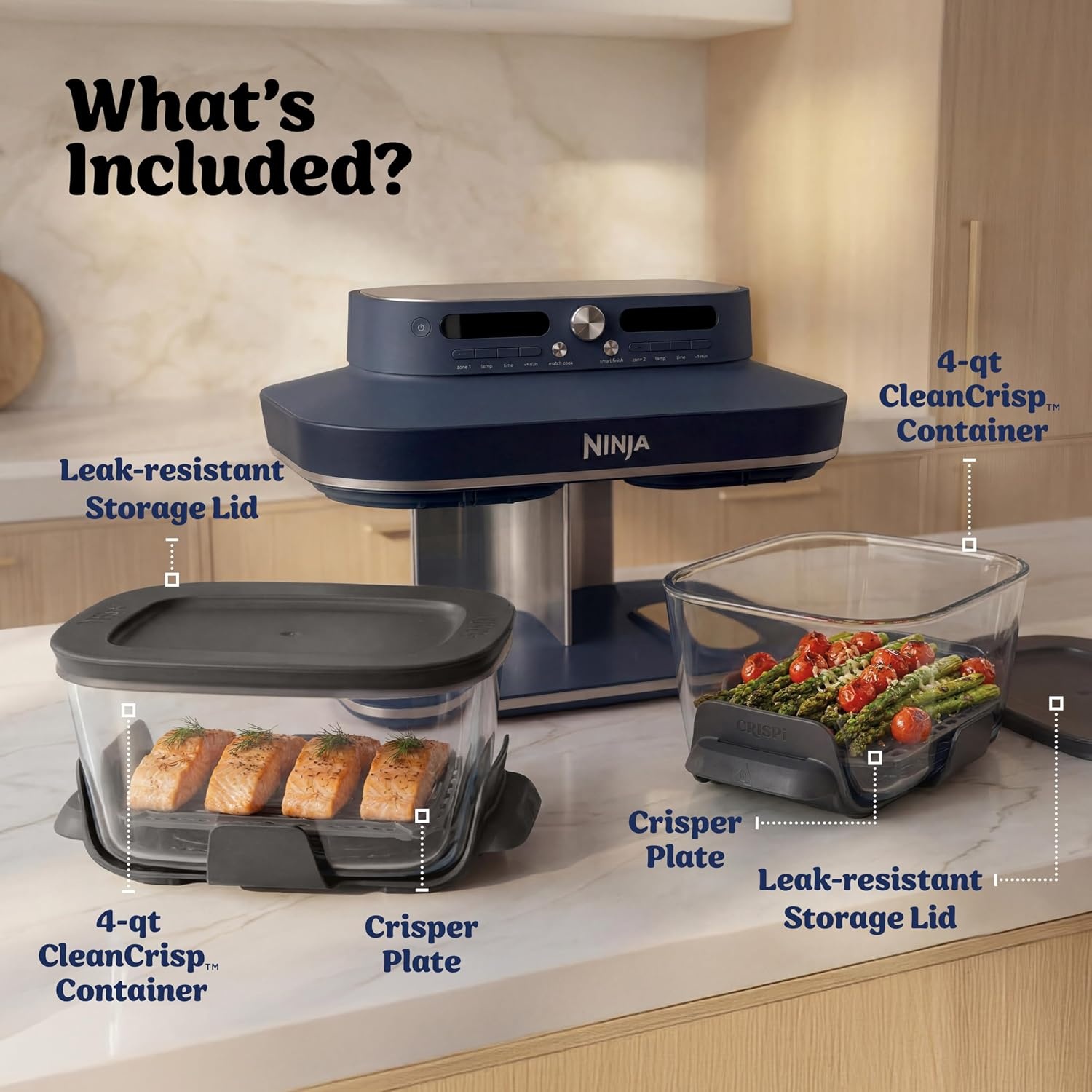 image:imageNinja Crispi DualZone Glass Countertop Air Fryer Vista Green DD101GN2Cyberspace